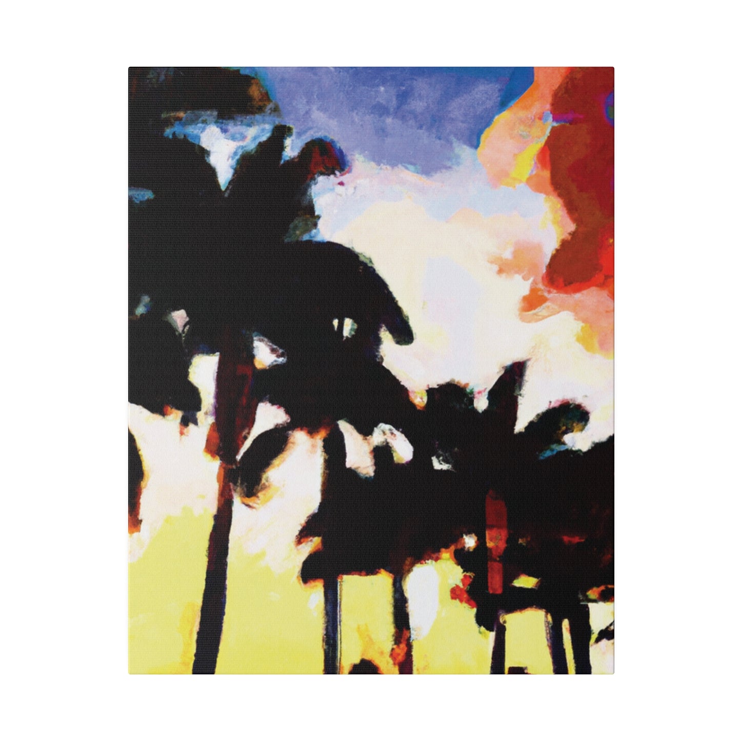 9127M - Miami Beach Sunset Painting Print | Miami | Beach | Sunset | Poster | Home Decor | Wall Art | Canvas