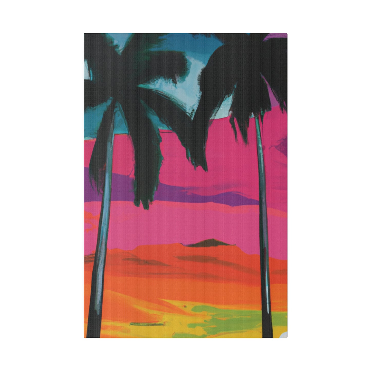 9027A - Miami Beach Sunset Painting Print | Miami | Beach | Sunset | Poster | Home Decor | Wall Art | Canvas