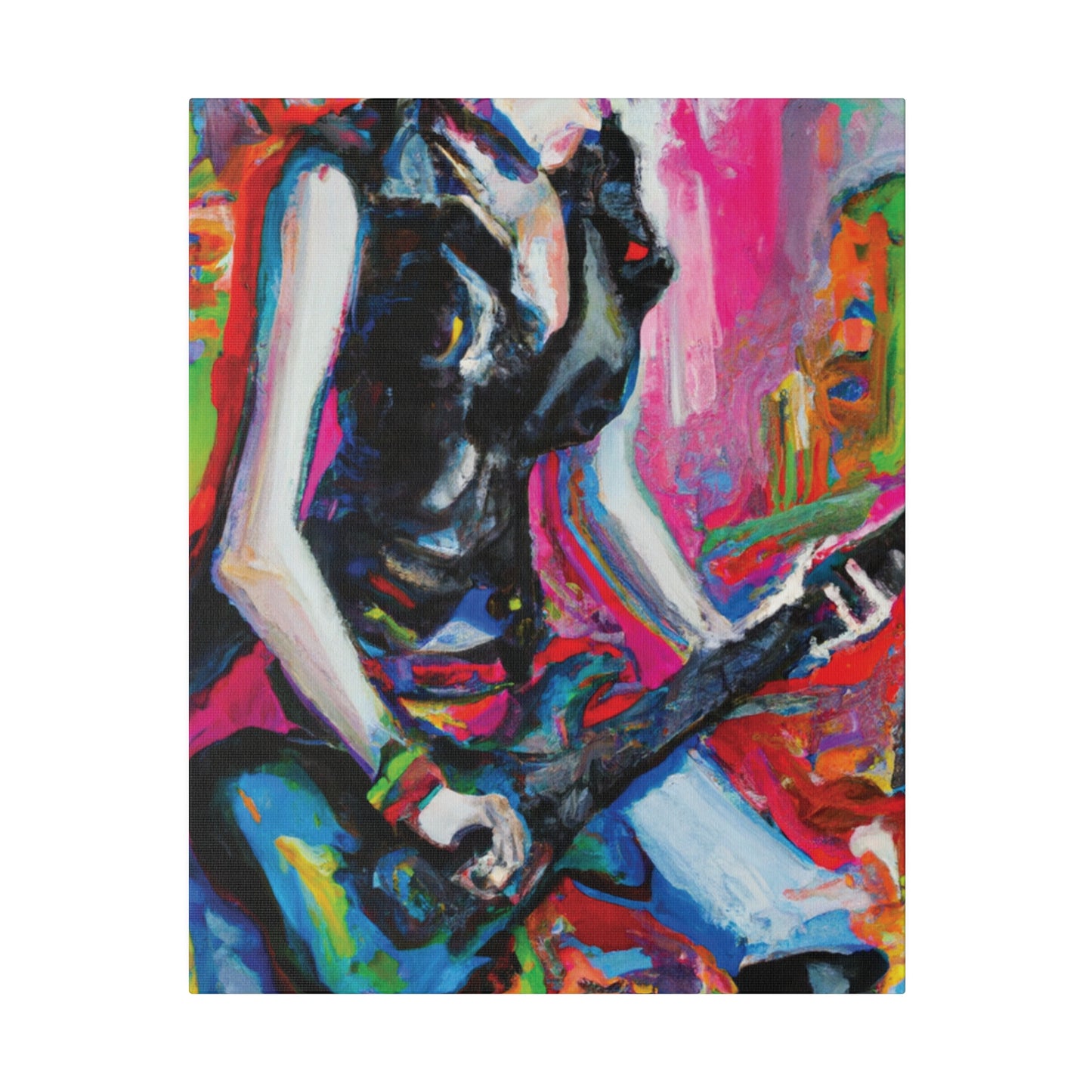 795W - Rockstar Oil Painting Style Print | Poster | Home Decor | Wall Art | Music Art | Canvas