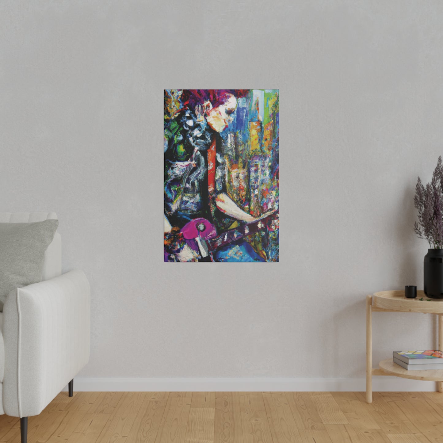 4329G - Rockstar Oil Painting Style Print | Poster | Home Decor | Wall Art | Music Art | Canvas