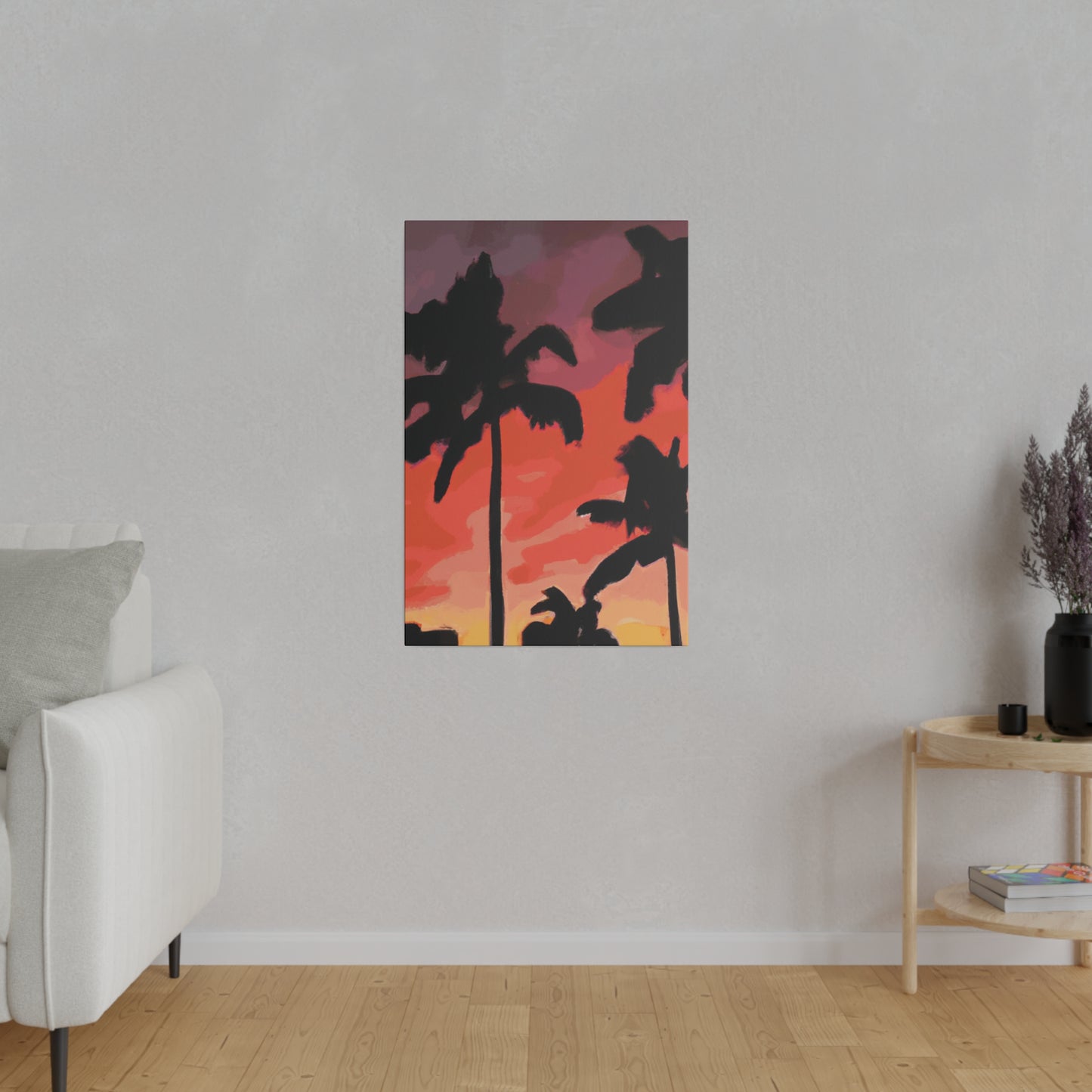 9324K - Miami Beach Sunset Painting Print | Miami | Beach | Sunset | Poster | Home Decor | Wall Art | Canvas