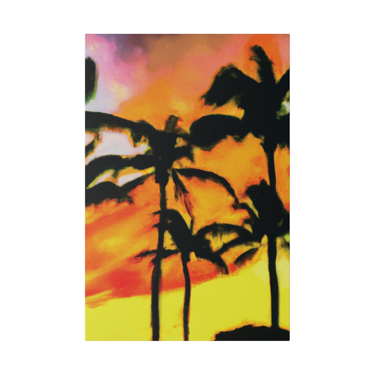 8694V - Miami Beach Sunset Painting Print | Miami | Beach | Sunset | Poster | Home Decor | Wall Art | Canvas