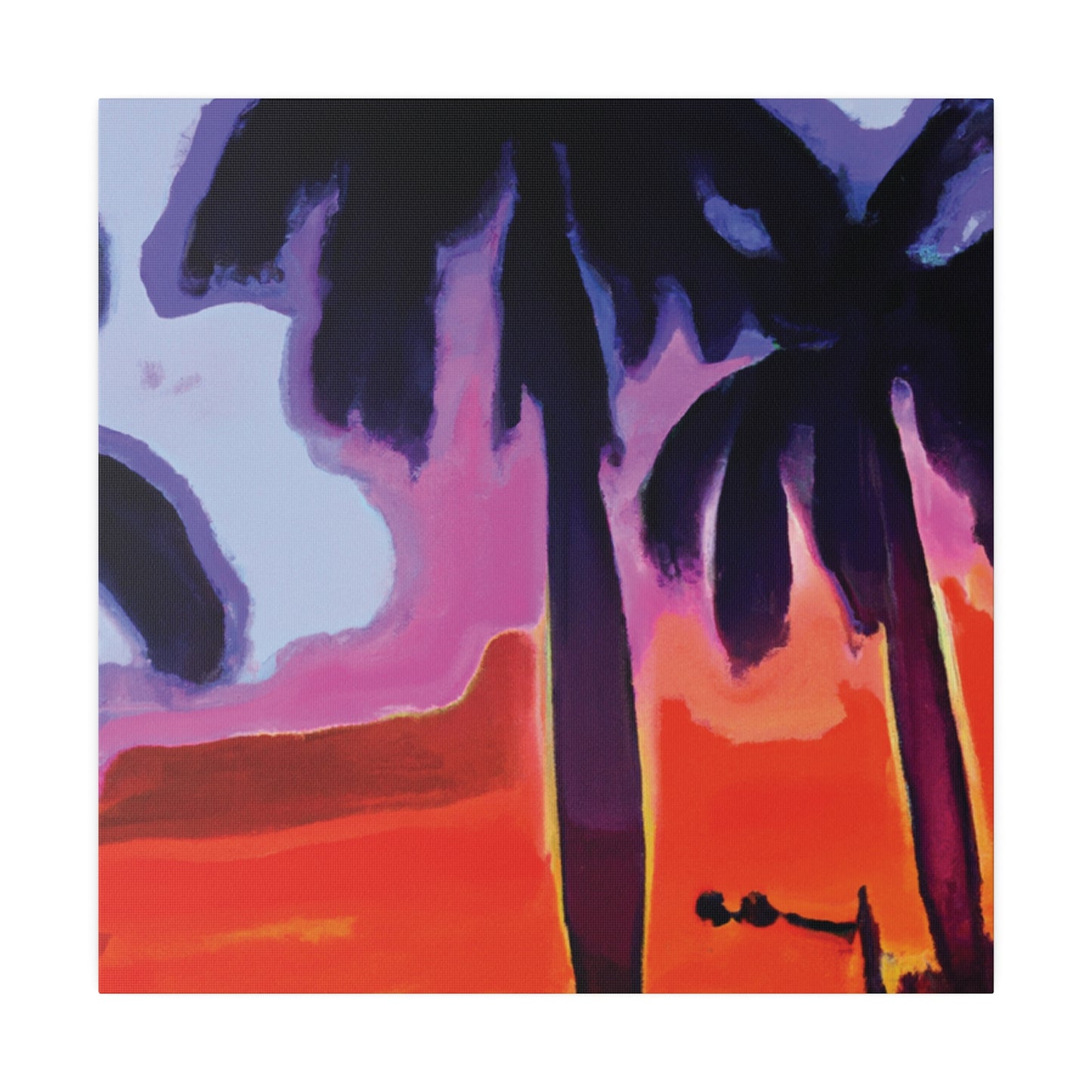 8187A - Miami Beach Sunset Painting Print | Miami | Beach | Sunset | Poster | Home Decor | Wall Art | Canvas