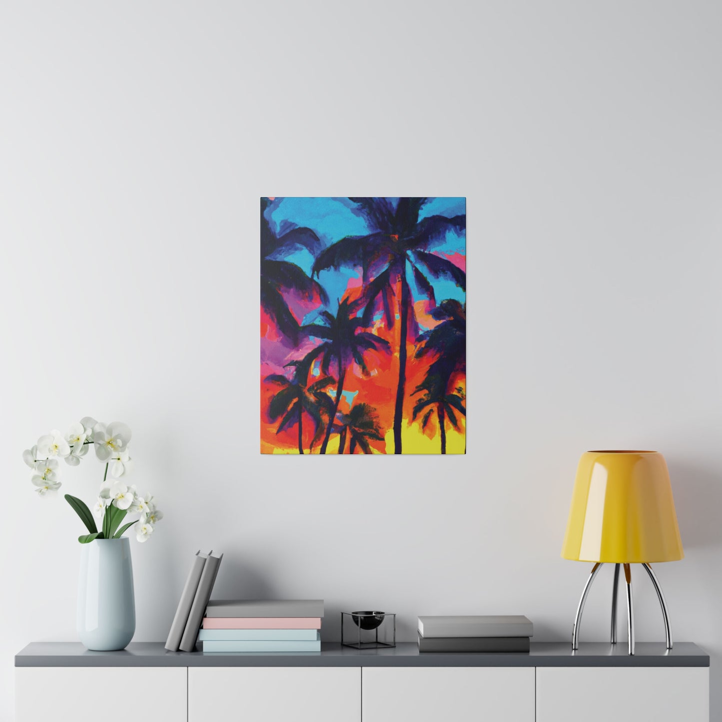 4672F - Miami Beach Sunset Painting Print | Miami | Beach | Sunset | Poster | Home Decor | Wall Art | Canvas