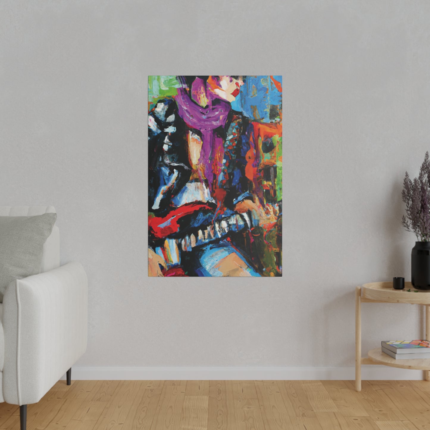 6696F - Rockstar Oil Painting Style Print | Poster | Home Decor | Wall Art | Music Art | Canvas