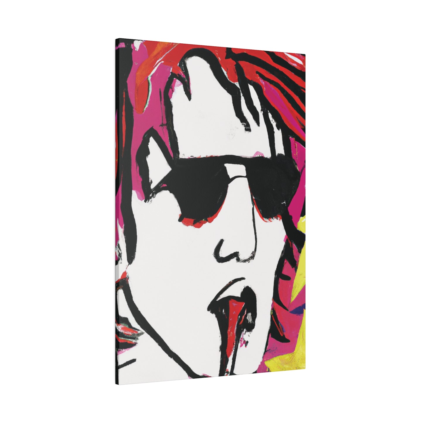 5233X - Rockstar Painting Print | Face | Abstract | Poster | Home Decor | Wall Art | Music Art | Canvas