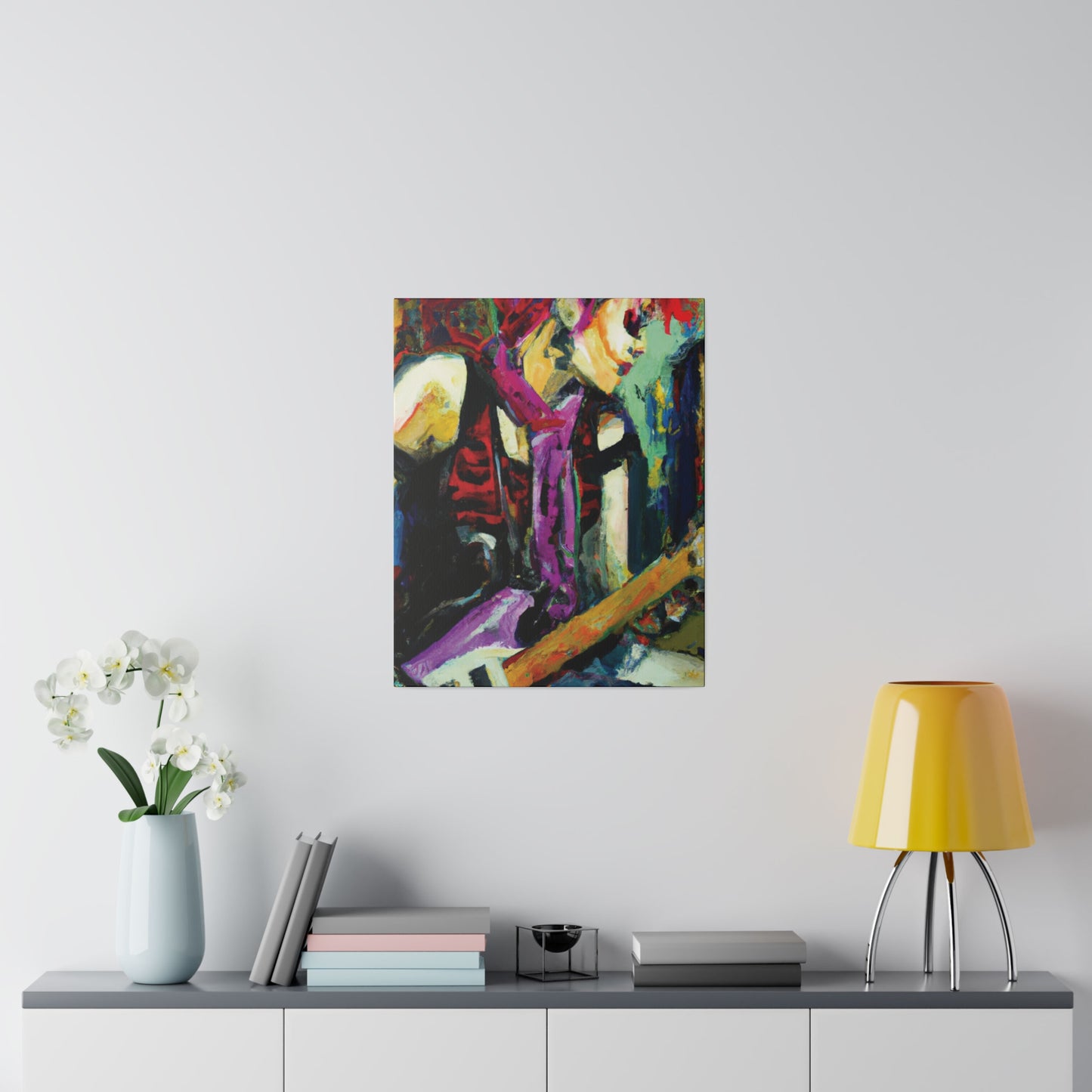 9704G - Rockstar Oil Painting Style Print | Poster | Home Decor | Wall Art | Music Art | Canvas