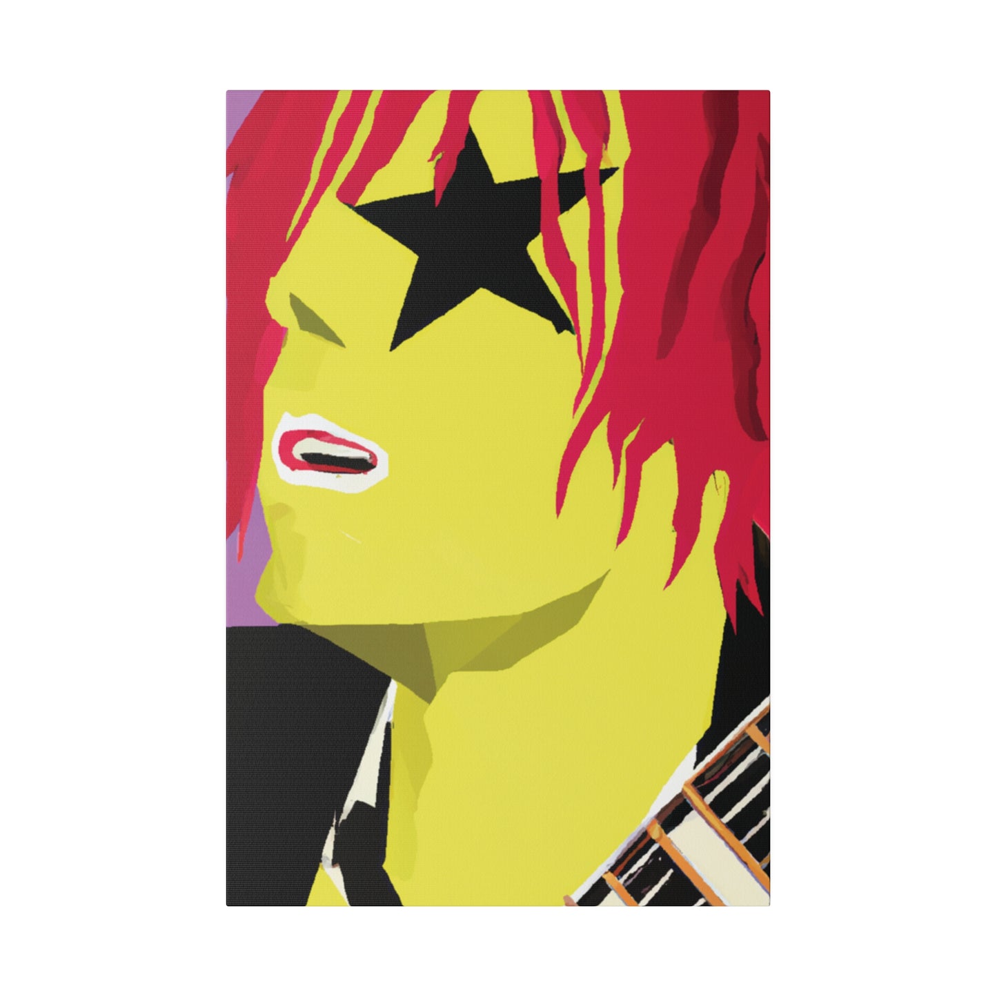 3268R - Rockstar Painting Print | Face | Abstract | Poster | Home Decor | Wall Art | Music Art | Canvas