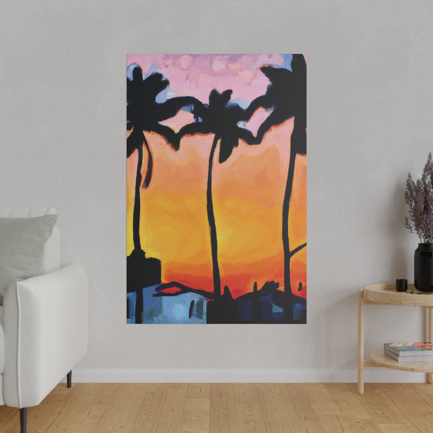 9545F - Miami Beach Sunset Painting Print | Miami | Beach | Sunset | Poster | Home Decor | Wall Art | Canvas