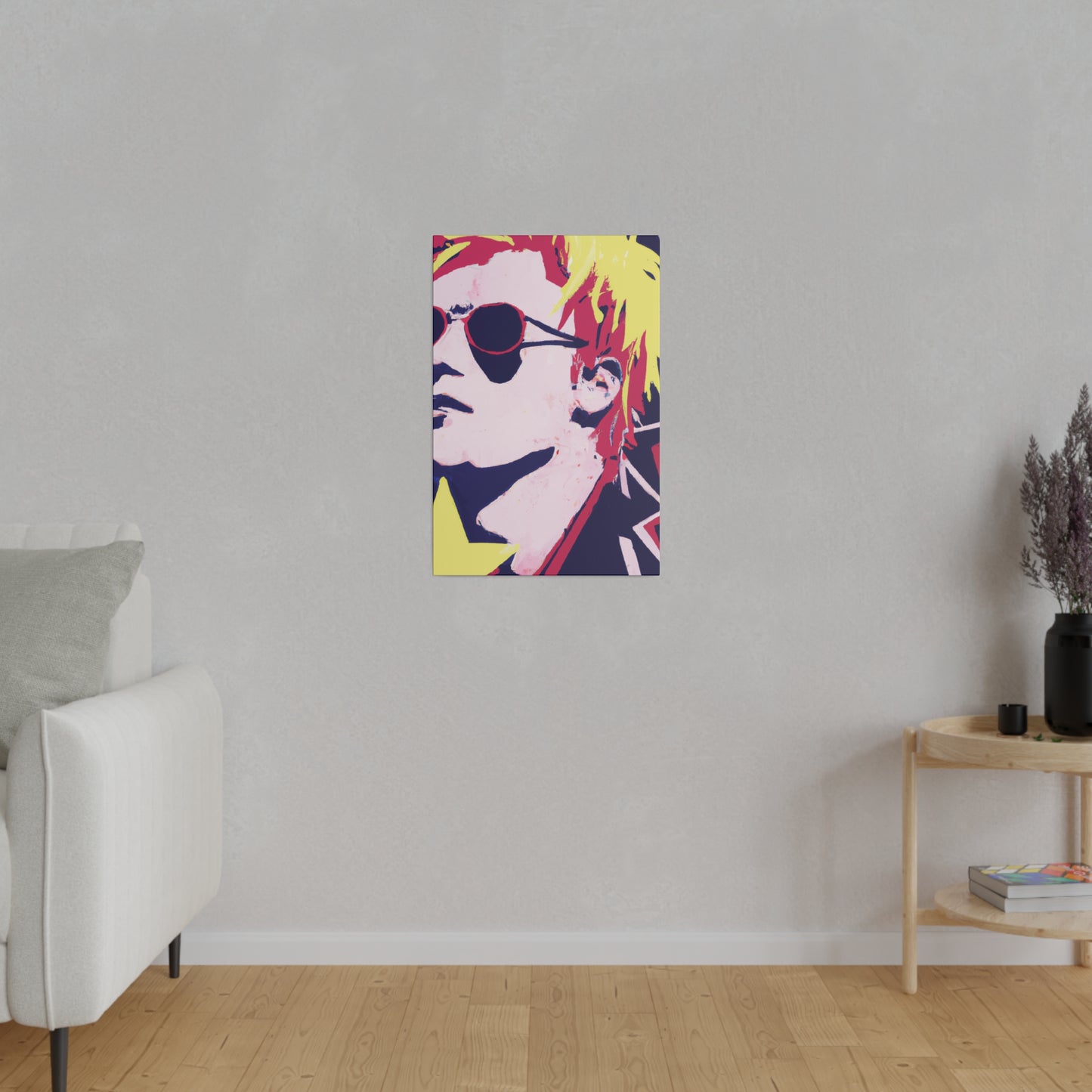 3173K - Rockstar Painting Print | Face | Abstract | Poster | Home Decor | Wall Art | Music Art | Canvas