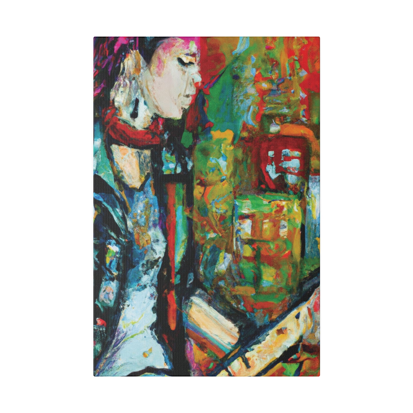 7134Y - Rockstar Oil Painting Style Print | Poster | Home Decor | Wall Art | Music Art | Canvas