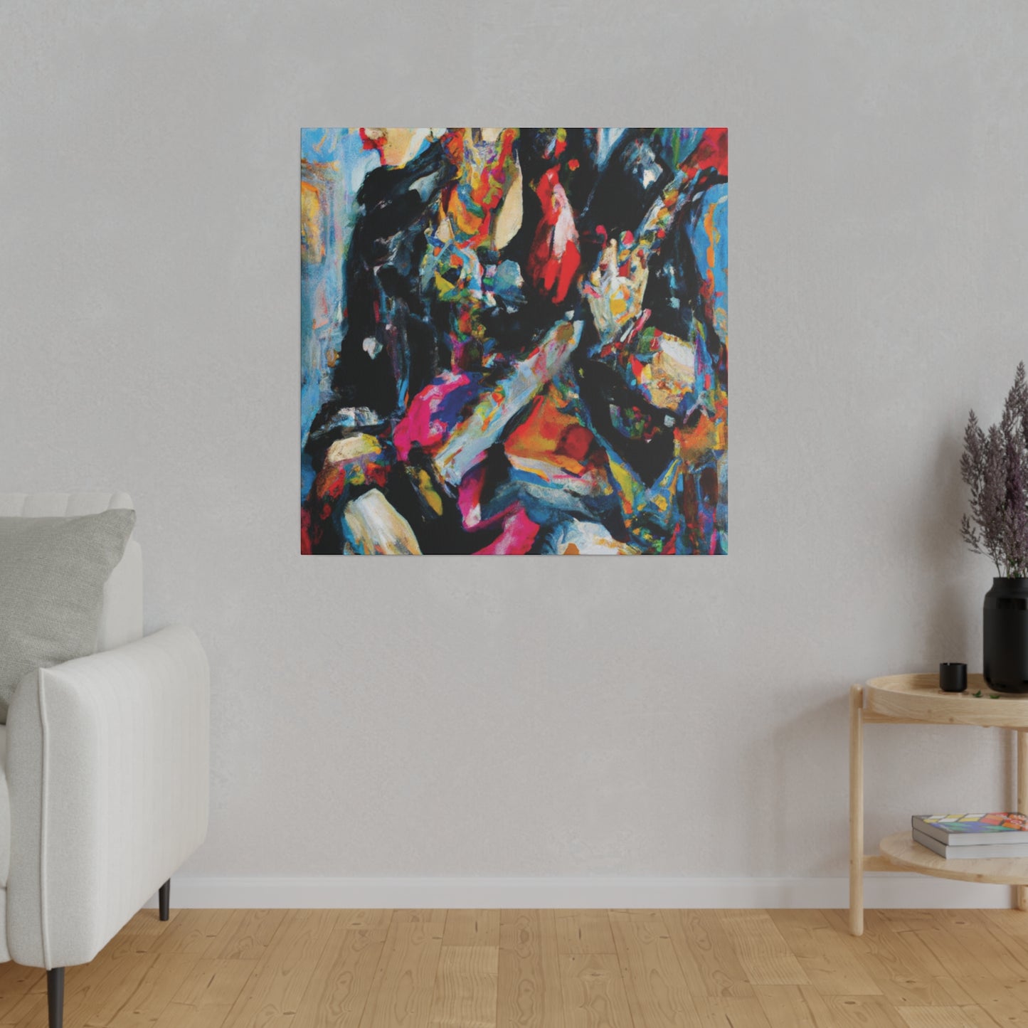 7248A - Rockstar Oil Painting Style Print | Poster | Home Decor | Wall Art | Music Art | Canvas