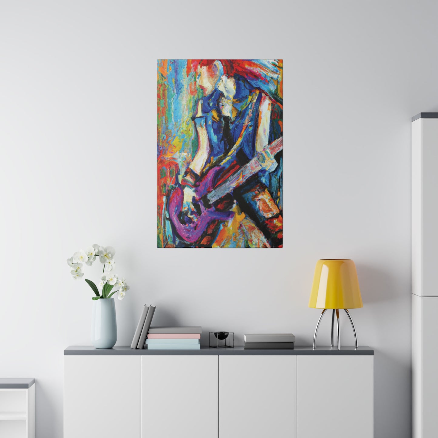 3886Z - Rockstar Oil Painting Style Print | Poster | Home Decor | Wall Art | Music Art | Canvas