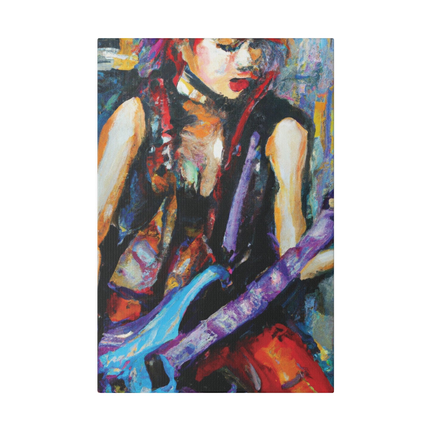 6251Z - Rockstar Oil Painting Style Print | Poster | Home Decor | Wall Art | Music Art | Canvas