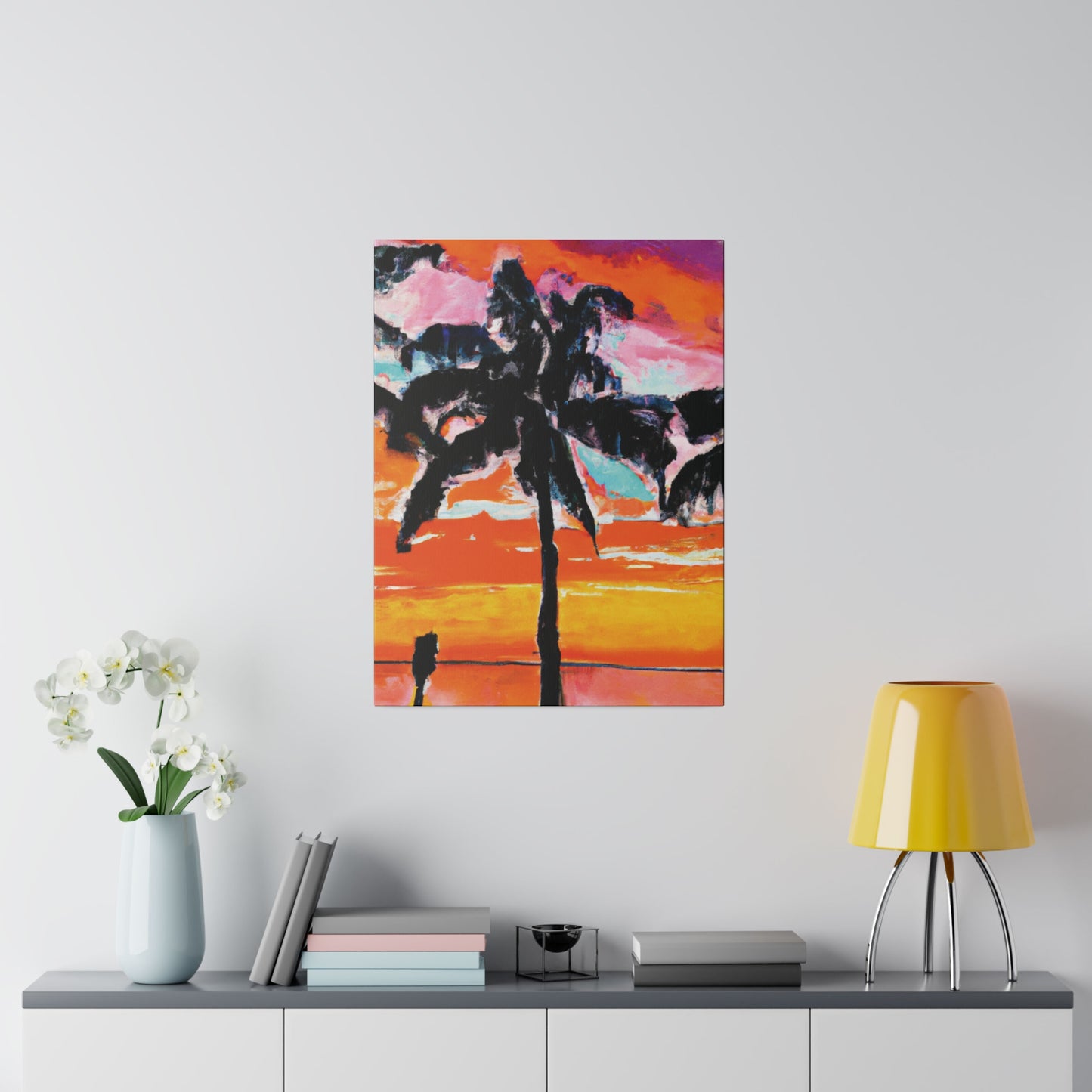 8371S - Miami Beach Sunset Painting Print | Miami | Beach | Sunset | Poster | Home Decor | Wall Art | Canvas