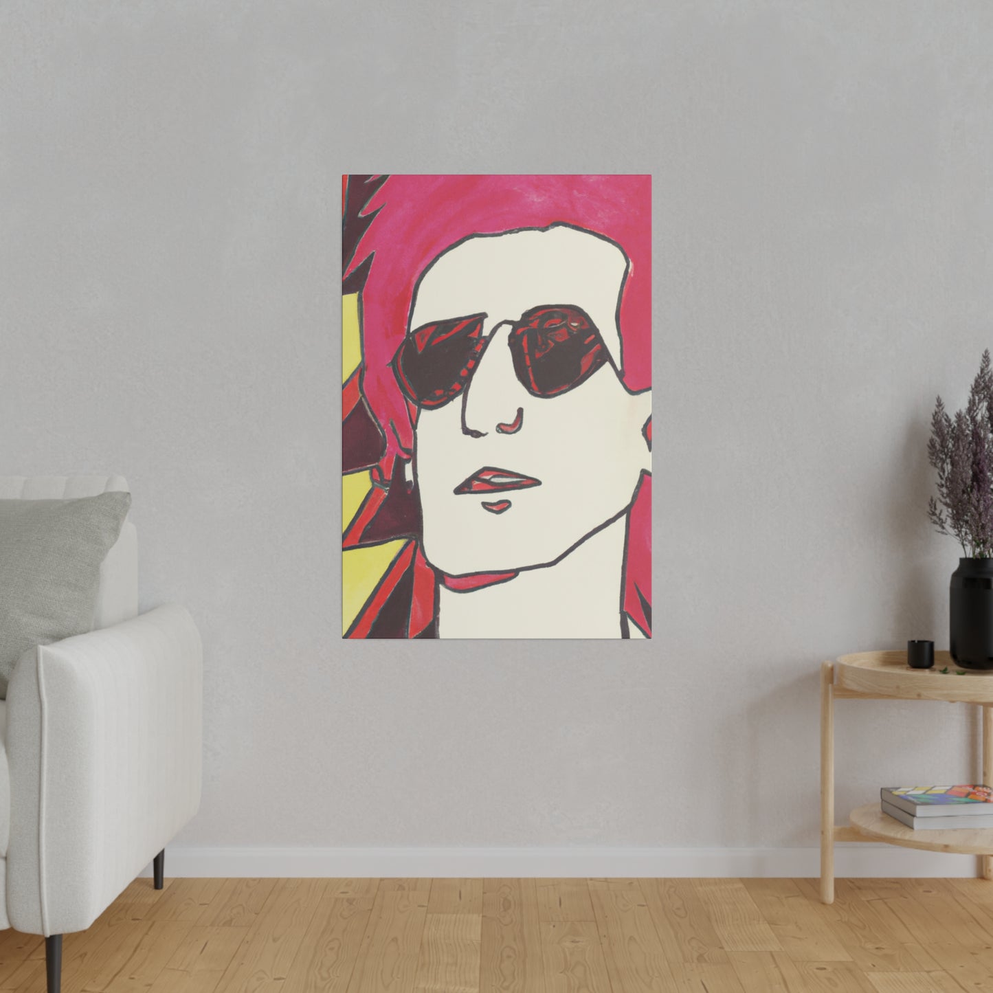 9247A - Rockstar Painting Print | Face | Abstract | Poster | Home Decor | Wall Art | Music Art | Canvas