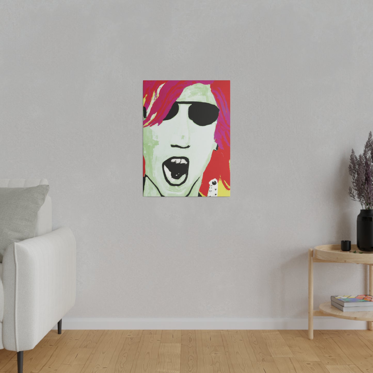 4662J - Rockstar Painting Print | Face | Abstract | Poster | Home Decor | Wall Art | Music Art | Canvas