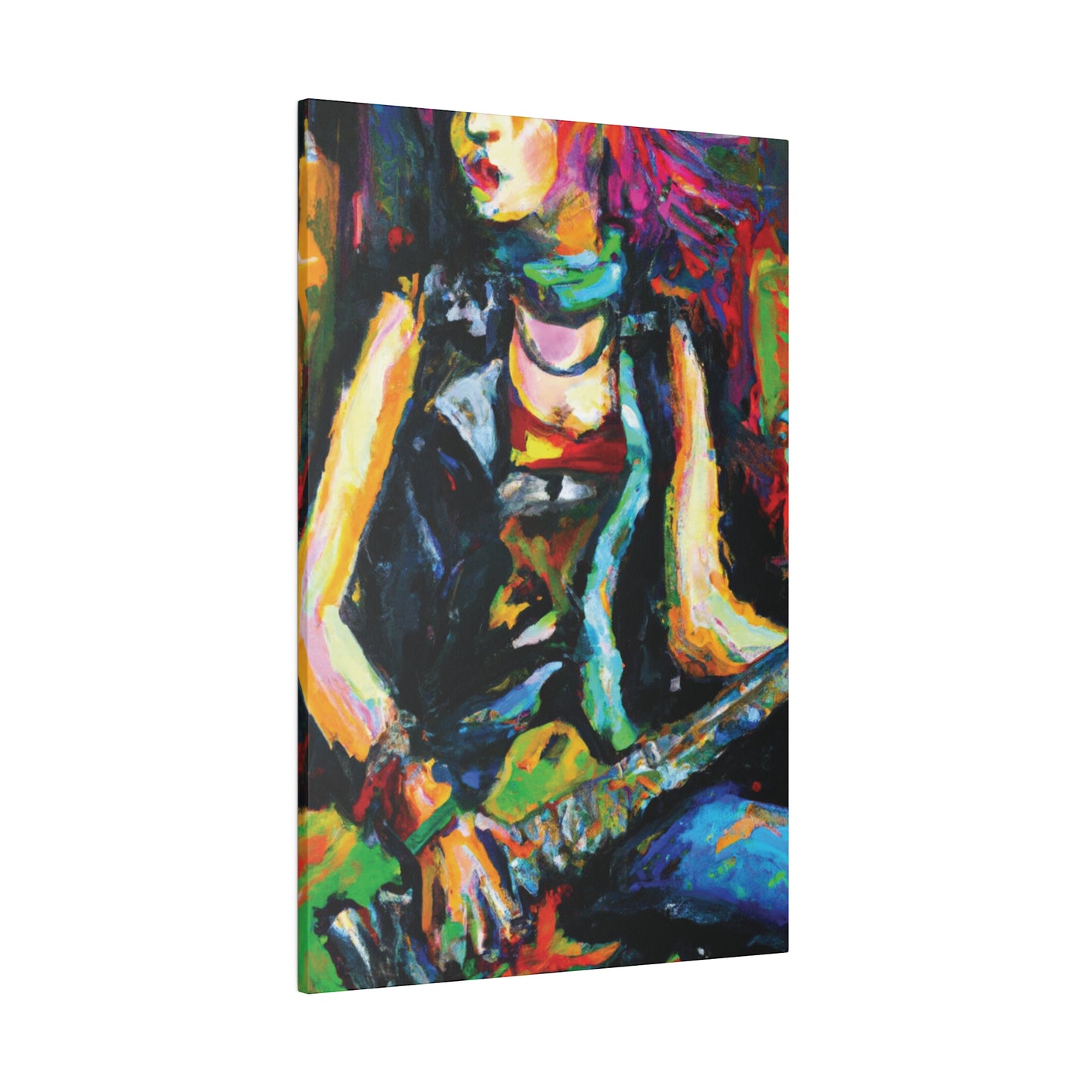 7187Z - Rockstar Oil Painting Style Print | Poster | Home Decor | Wall Art | Music Art | Canvas