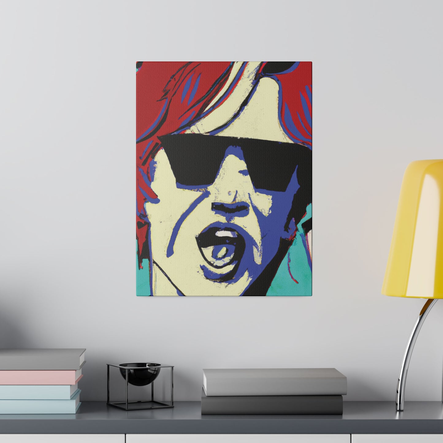 3245Z - Rockstar Painting Print | Face | Abstract | Poster | Home Decor | Wall Art | Music Art | Canvas
