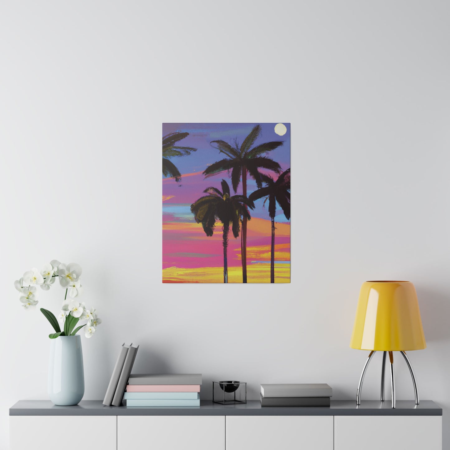 4360Y - Miami Beach Sunset Painting Print | Miami | Beach | Sunset | Poster | Home Decor | Wall Art | Canvas