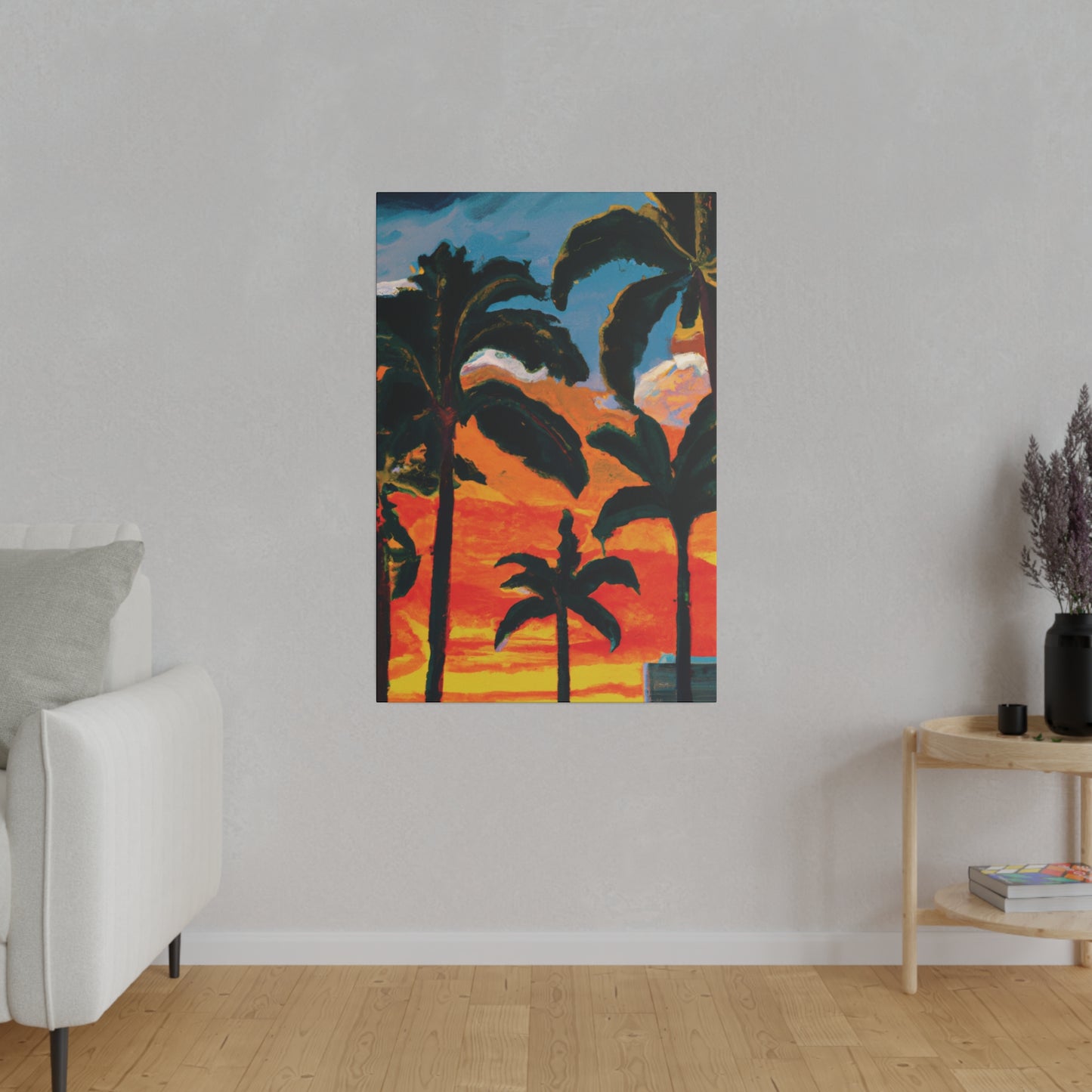 3782G - Miami Beach Sunset Painting Print | Miami | Beach | Sunset | Poster | Home Decor | Wall Art | Canvas