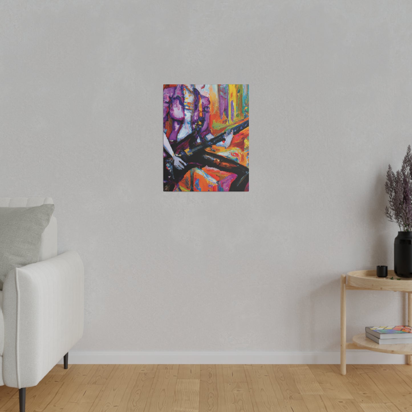 477F - Rockstar Oil Painting Style Print | Poster | Home Decor | Wall Art | Music Art | Canvas