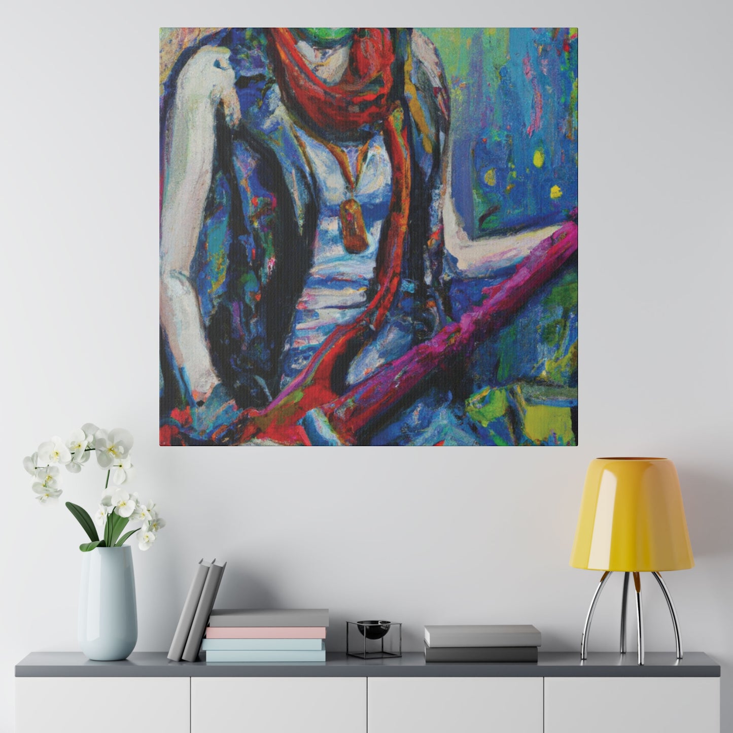 6328G - Rockstar Oil Painting Style Print | Poster | Home Decor | Wall Art | Music Art | Canvas