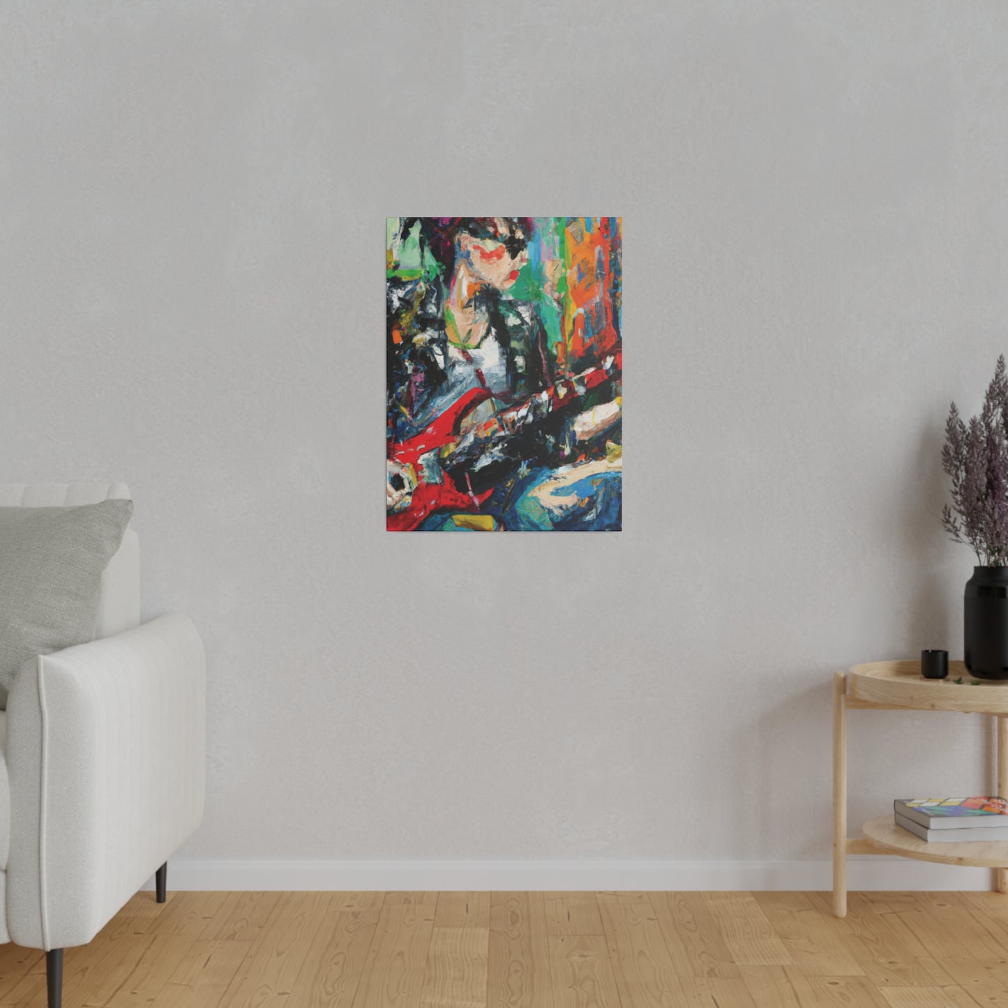 8390L - Rockstar Oil Painting Style Print | Poster | Home Decor | Wall Art | Music Art | Canvas