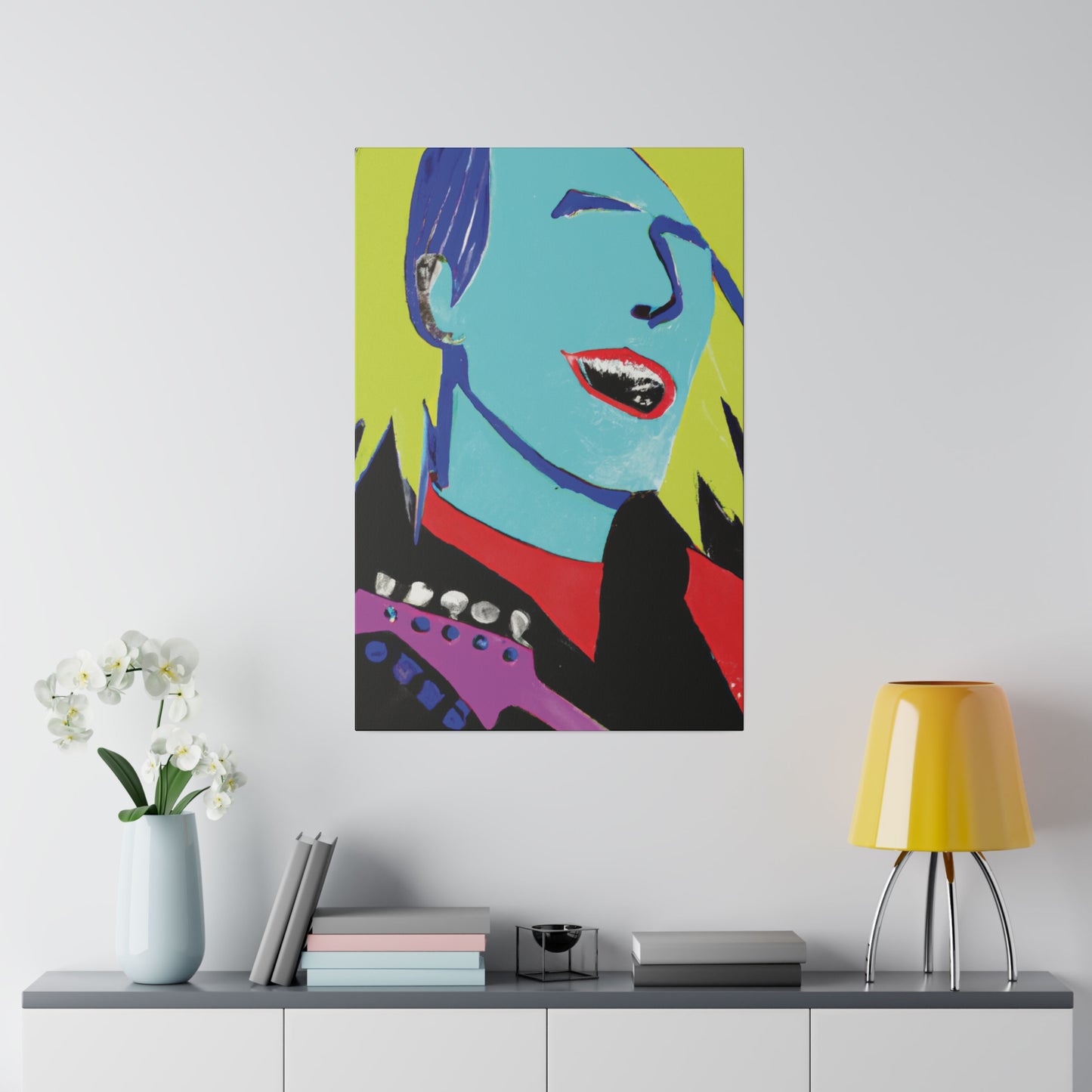 6451X - Rockstar Painting Print | Face | Abstract | Poster | Home Decor | Wall Art | Music Art | Canvas