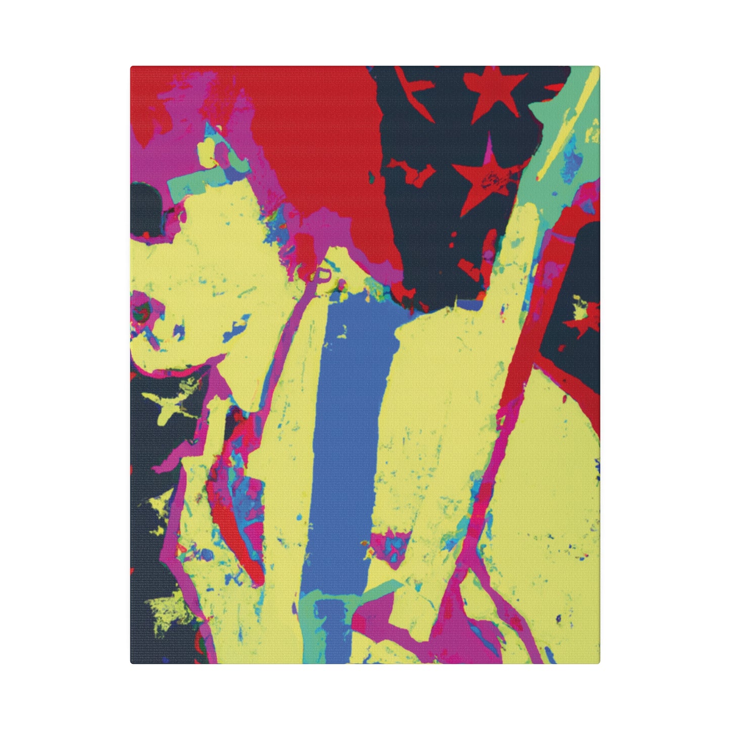 9735F - Rockstar Painting Print | Face | Abstract | Poster | Home Decor | Wall Art | Music Art | Canvas