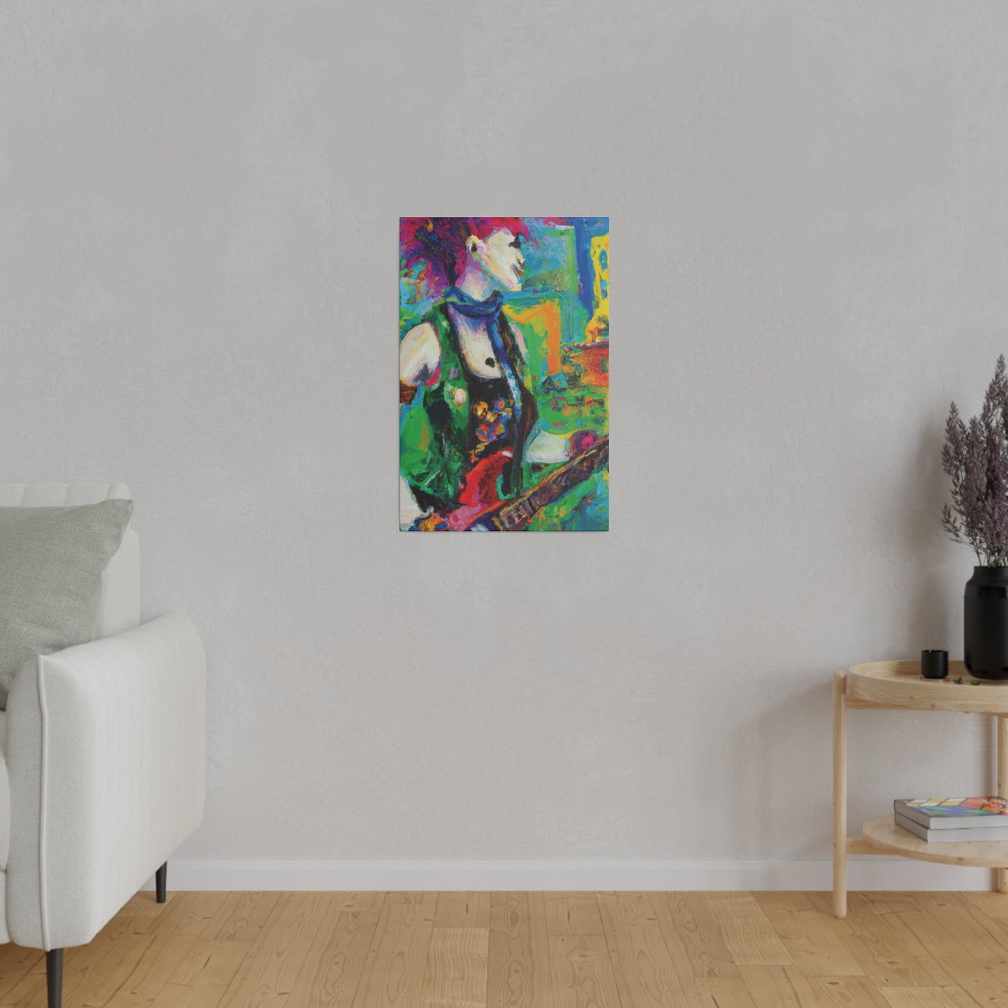 3467C - Rockstar Oil Painting Style Print | Poster | Home Decor | Wall Art | Music Art | Canvas