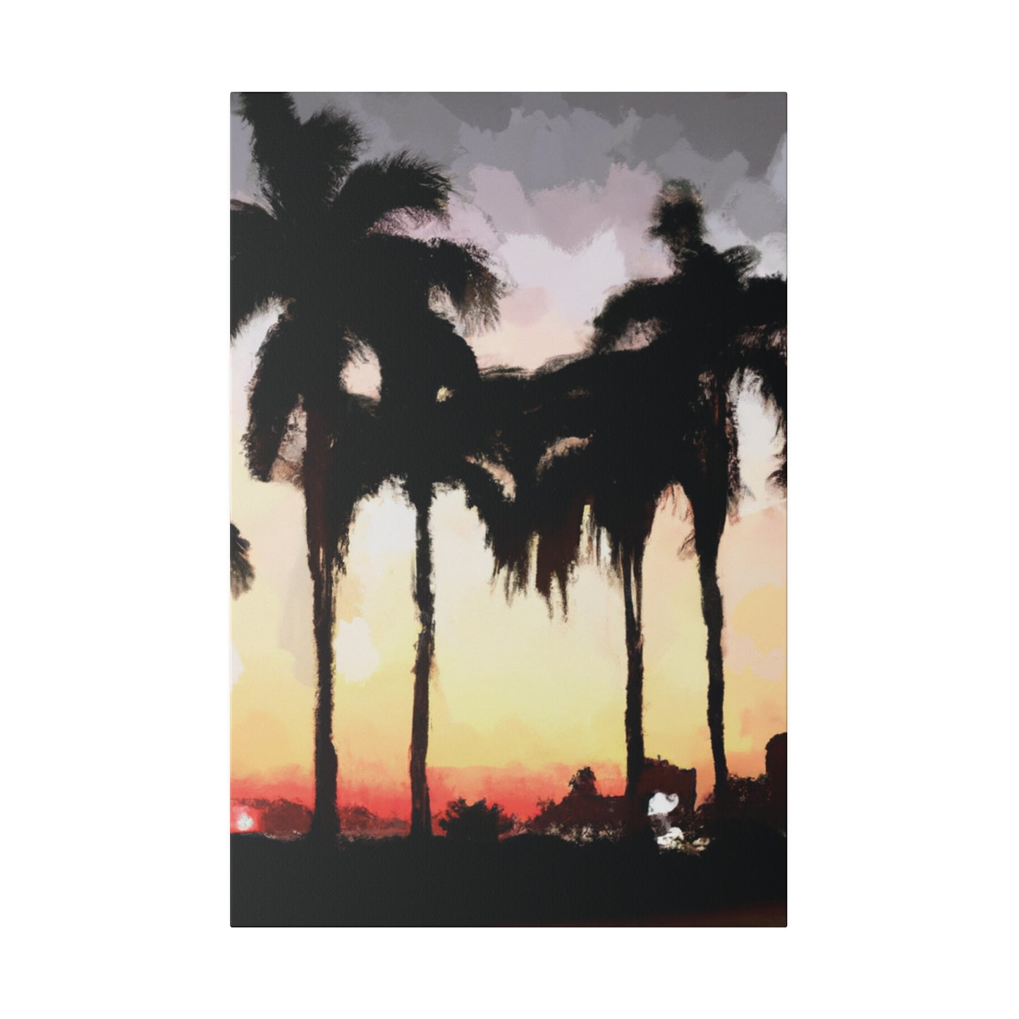 4763J - Miami Beach Sunset Painting Print | Miami | Beach | Sunset | Poster | Home Decor | Wall Art | Canvas
