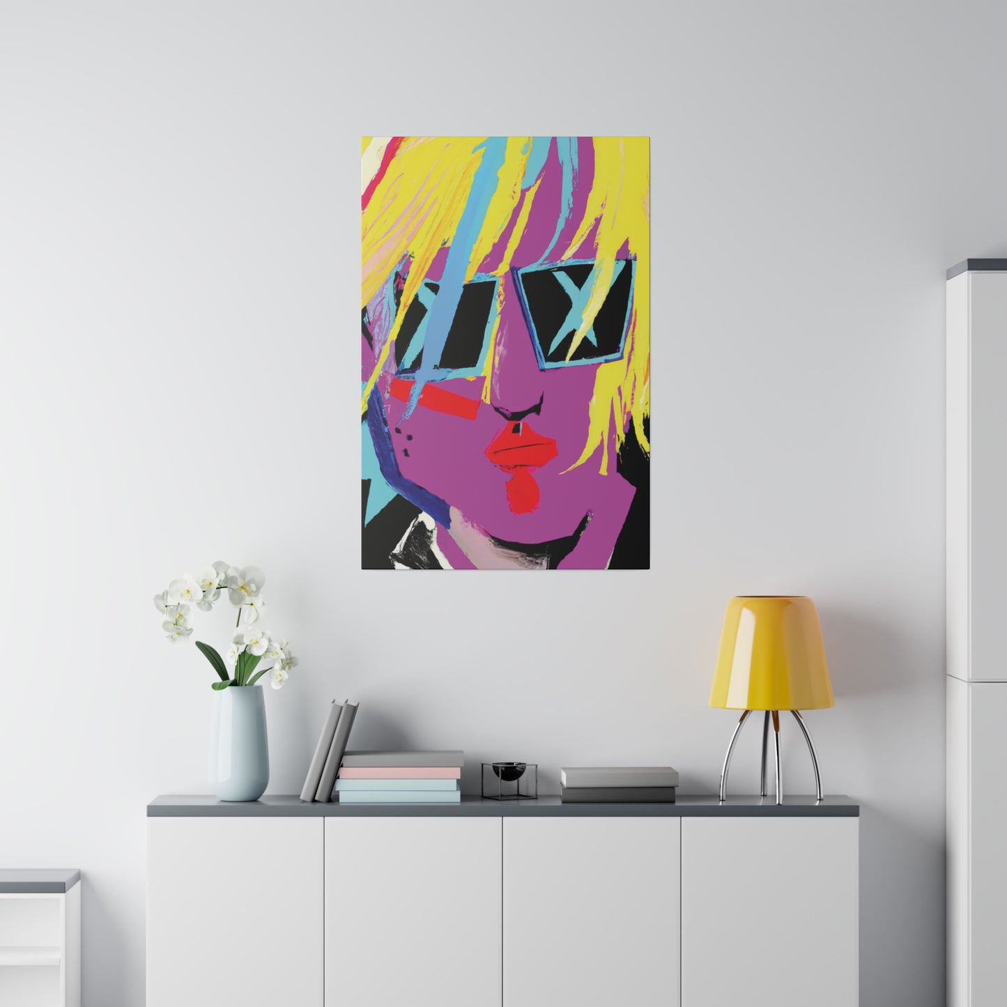 1712U - Rockstar Painting Print | Face | Abstract | Poster | Home Decor | Wall Art | Music Art | Canvas