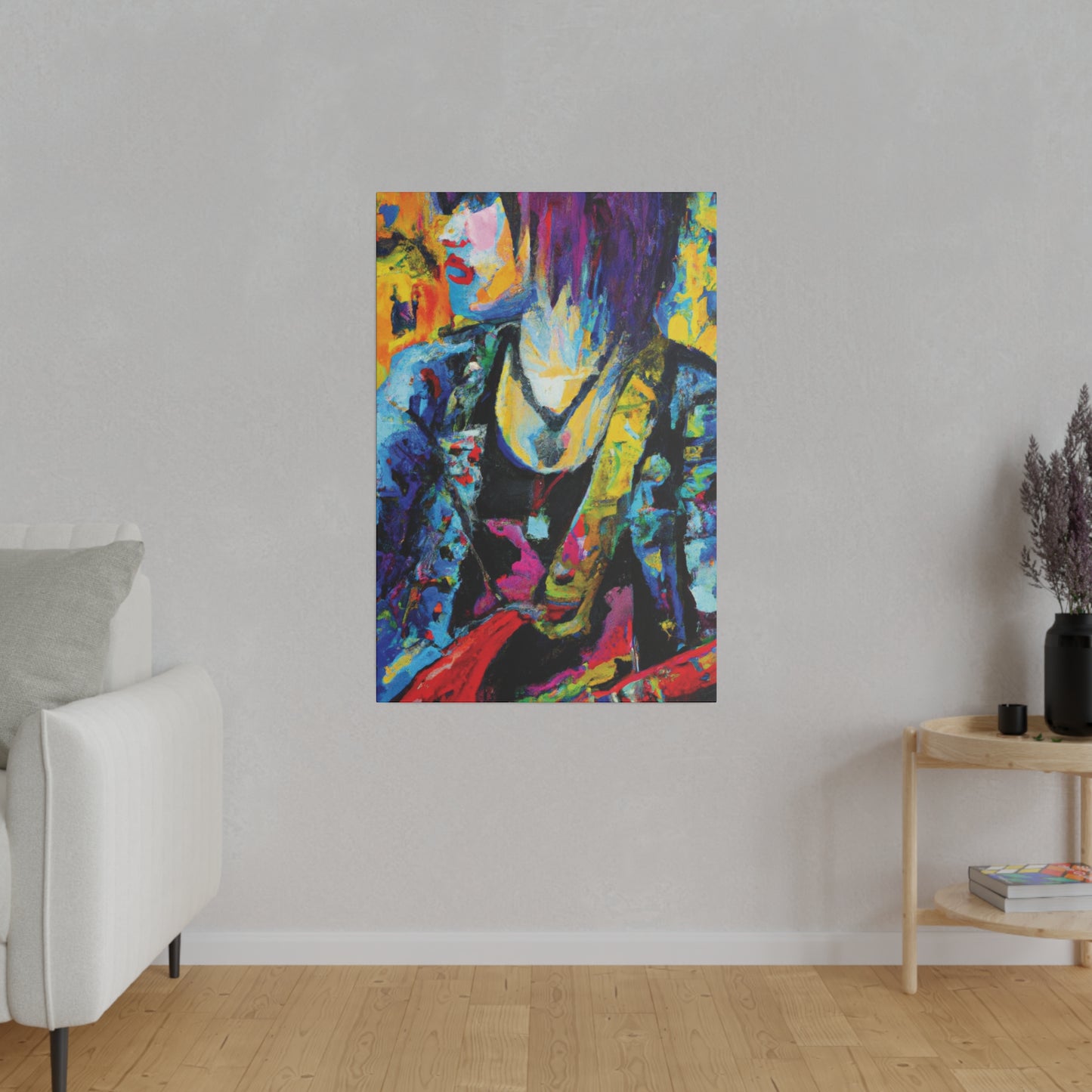 9756Z - Rockstar Oil Painting Style Print | Poster | Home Decor | Wall Art | Music Art | Canvas