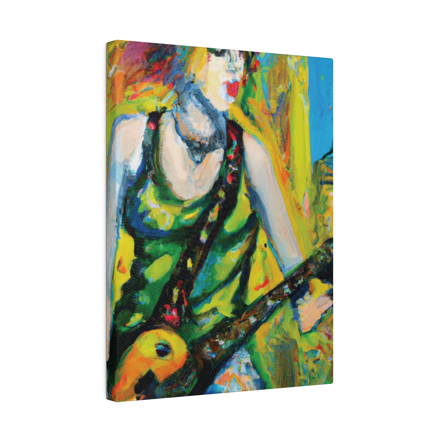4713C - Rockstar Oil Painting Style Print | Poster | Home Decor | Wall Art | Music Art | Canvas