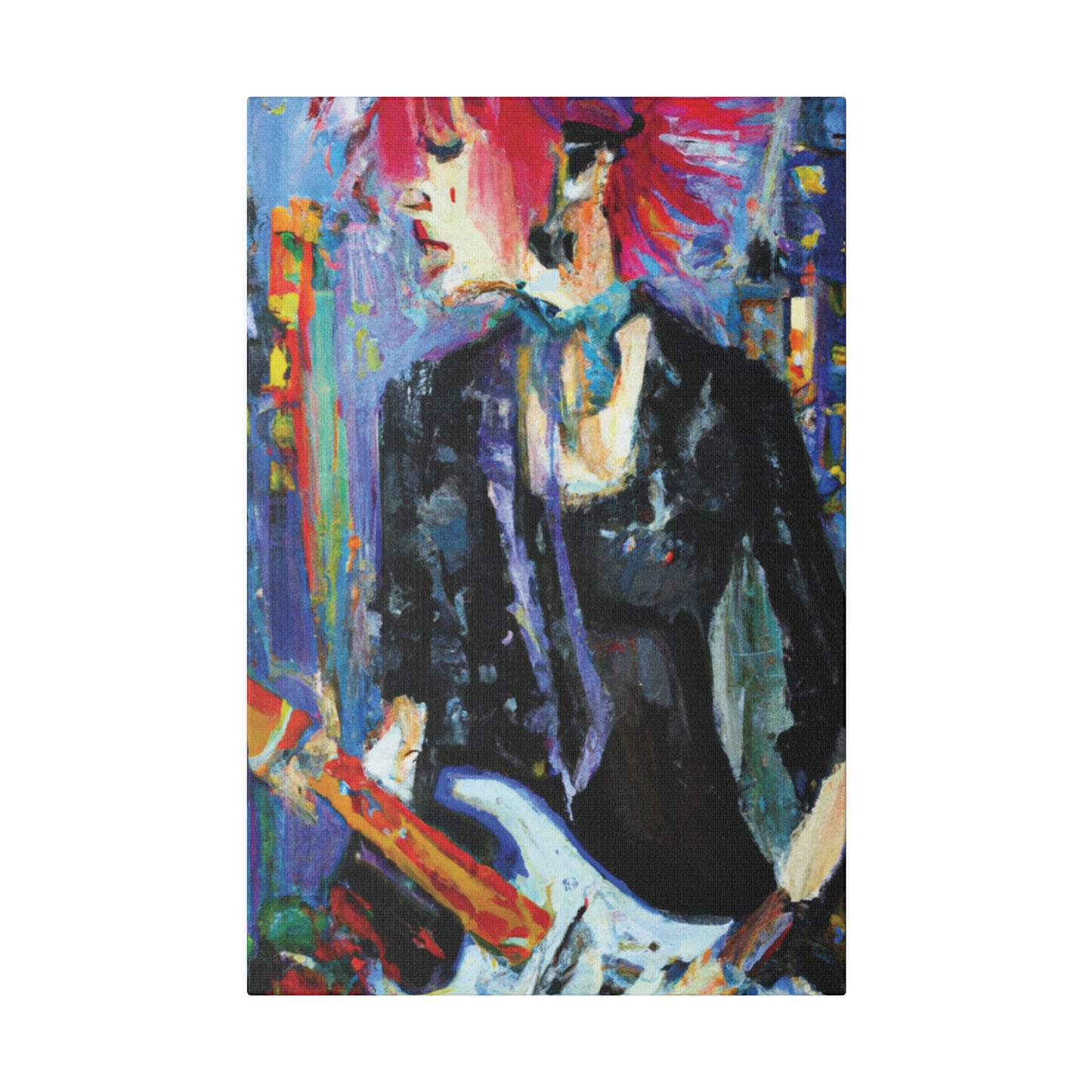 2491T - Rockstar Oil Painting Style Print | Poster | Home Decor | Wall Art | Music Art | Canvas