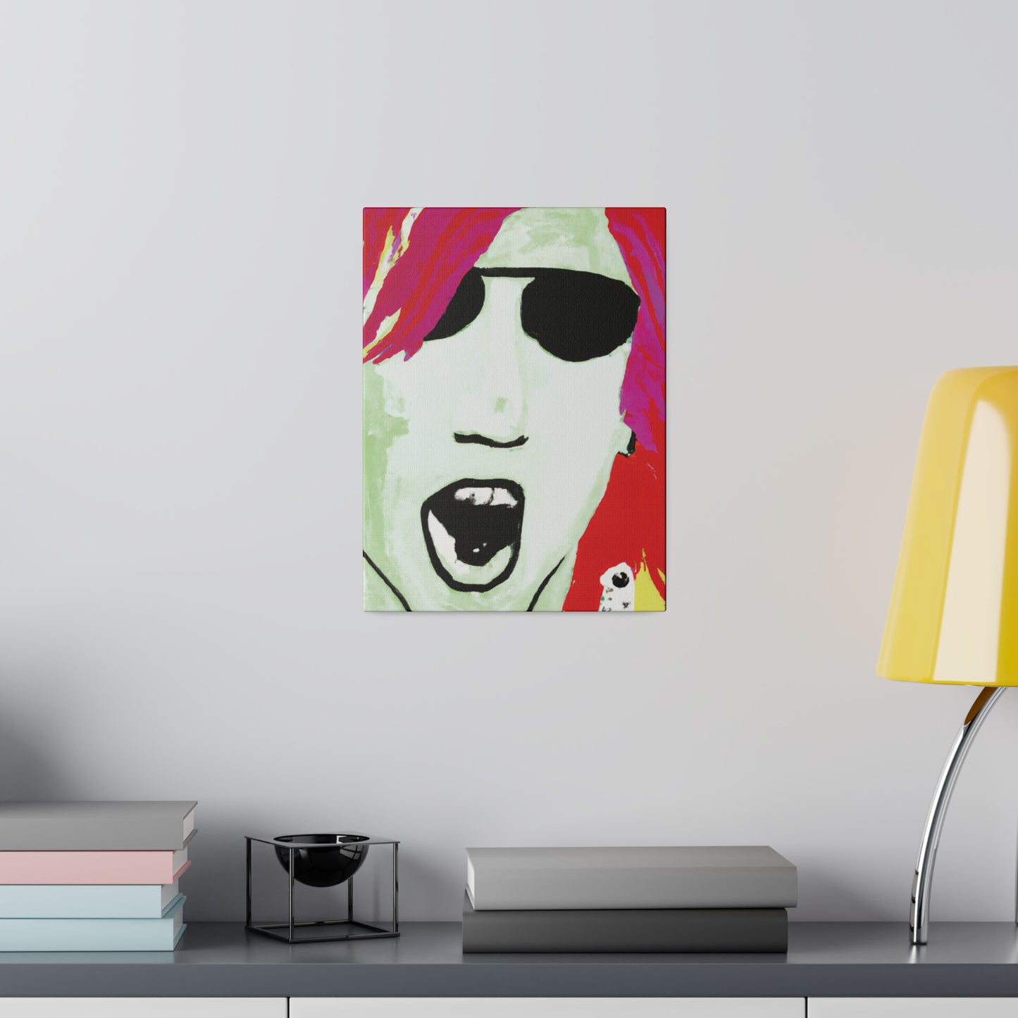 4662J - Rockstar Painting Print | Face | Abstract | Poster | Home Decor | Wall Art | Music Art | Canvas