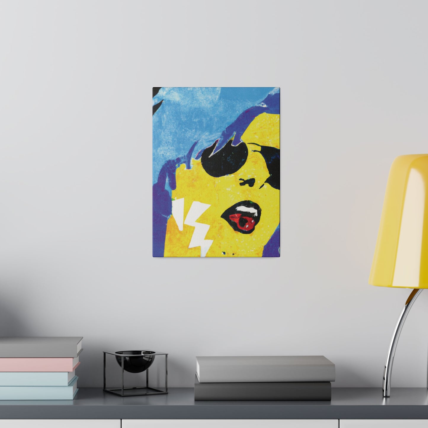 7517Q - Rockstar Painting Print | Face | Abstract | Poster | Home Decor | Wall Art | Music Art | Canvas