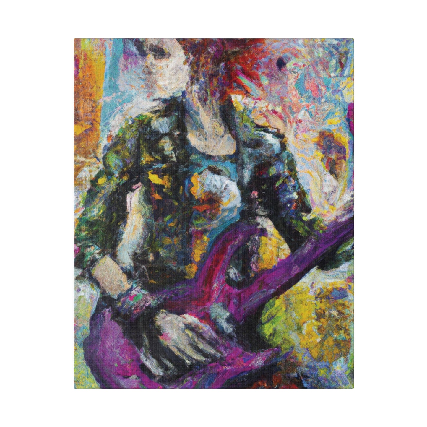 5487U - Rockstar Oil Painting Style Print | Poster | Home Decor | Wall Art | Music Art | Canvas