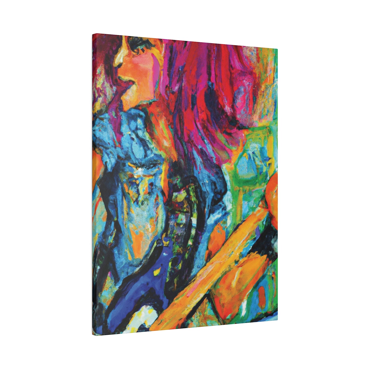 9483V - Rockstar Oil Painting Style Print | Poster | Home Decor | Wall Art | Music Art | Canvas