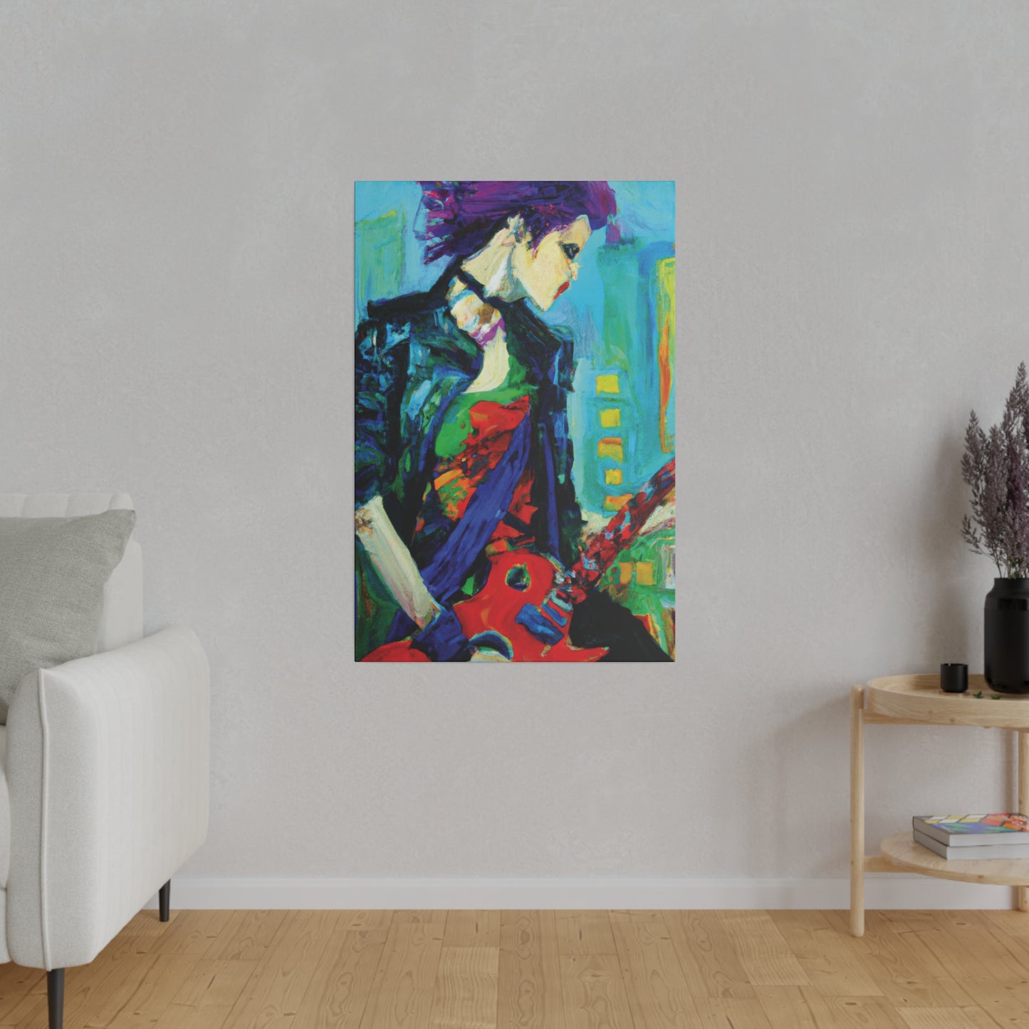 6756O - Rockstar Oil Painting Style Print | Poster | Home Decor | Wall Art | Music Art | Canvas