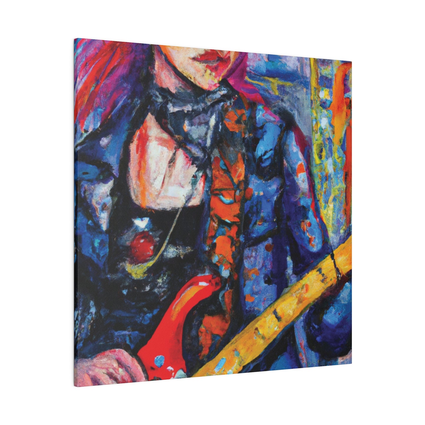 9231K - Rockstar Oil Painting Style Print | Poster | Home Decor | Wall Art | Music Art | Canvas