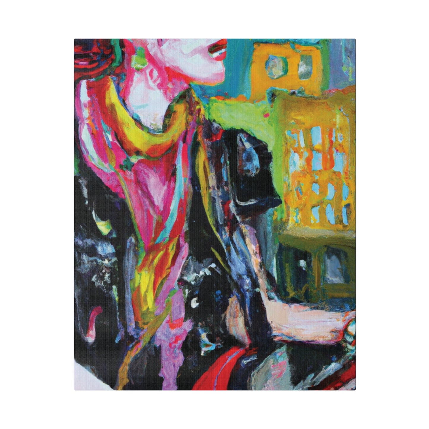 9896T - Rockstar Oil Painting Style Print | Poster | Home Decor | Wall Art | Music Art | Canvas