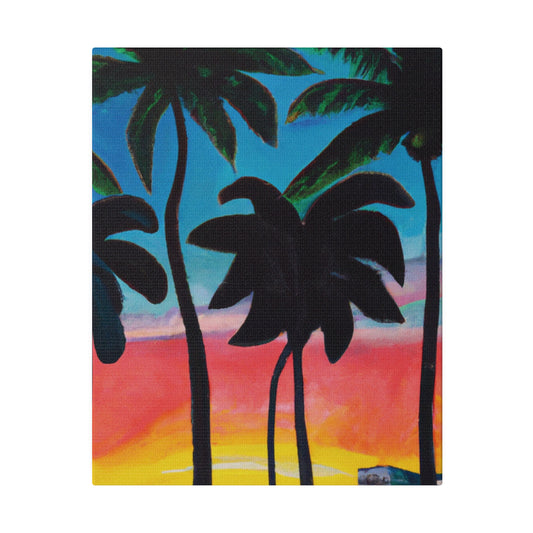 7322T - Miami Beach Sunset Painting Print | Miami | Beach | Sunset | Poster | Home Decor | Wall Art | Canvas