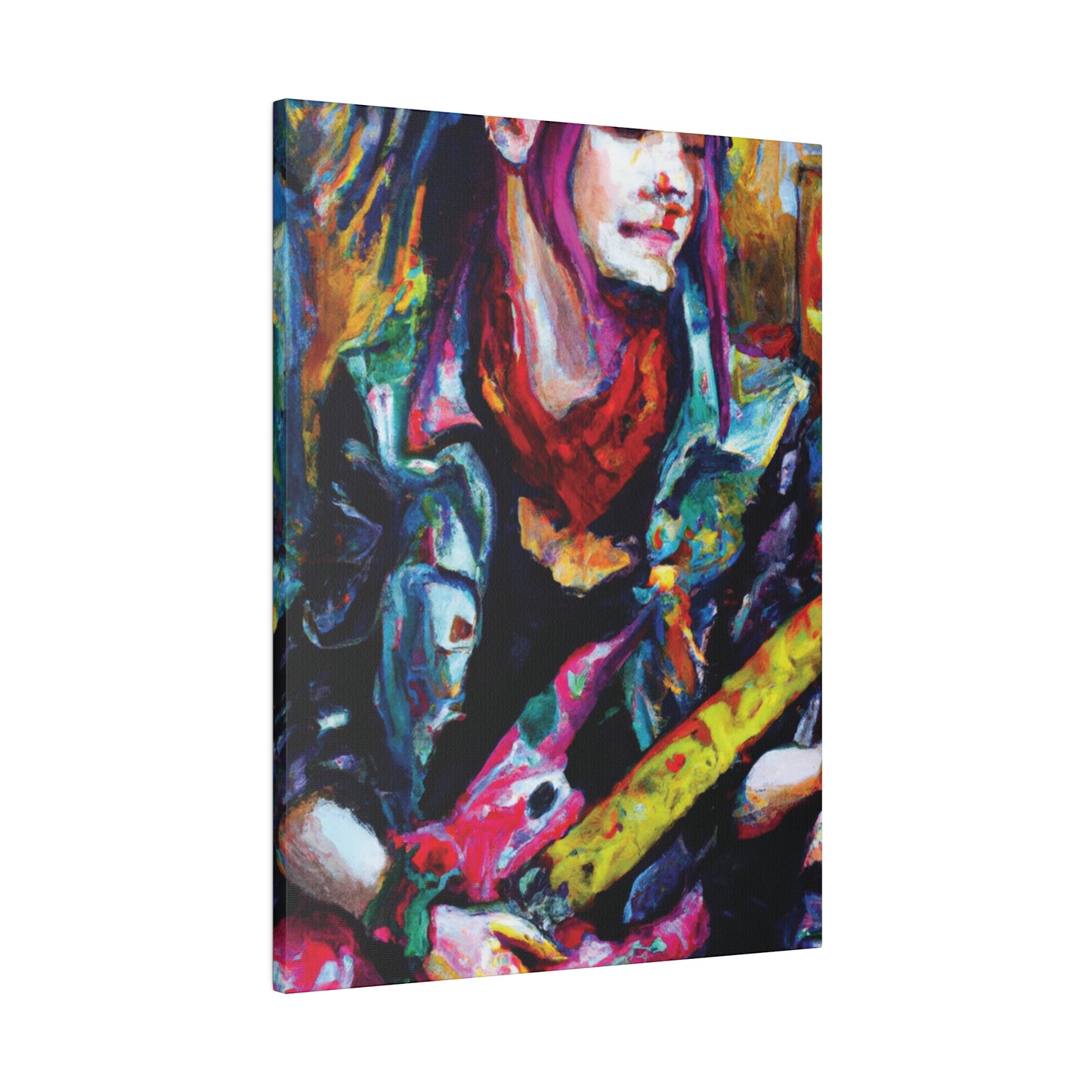 9128F - Rockstar Oil Painting Style Print | Poster | Home Decor | Wall Art | Music Art | Canvas