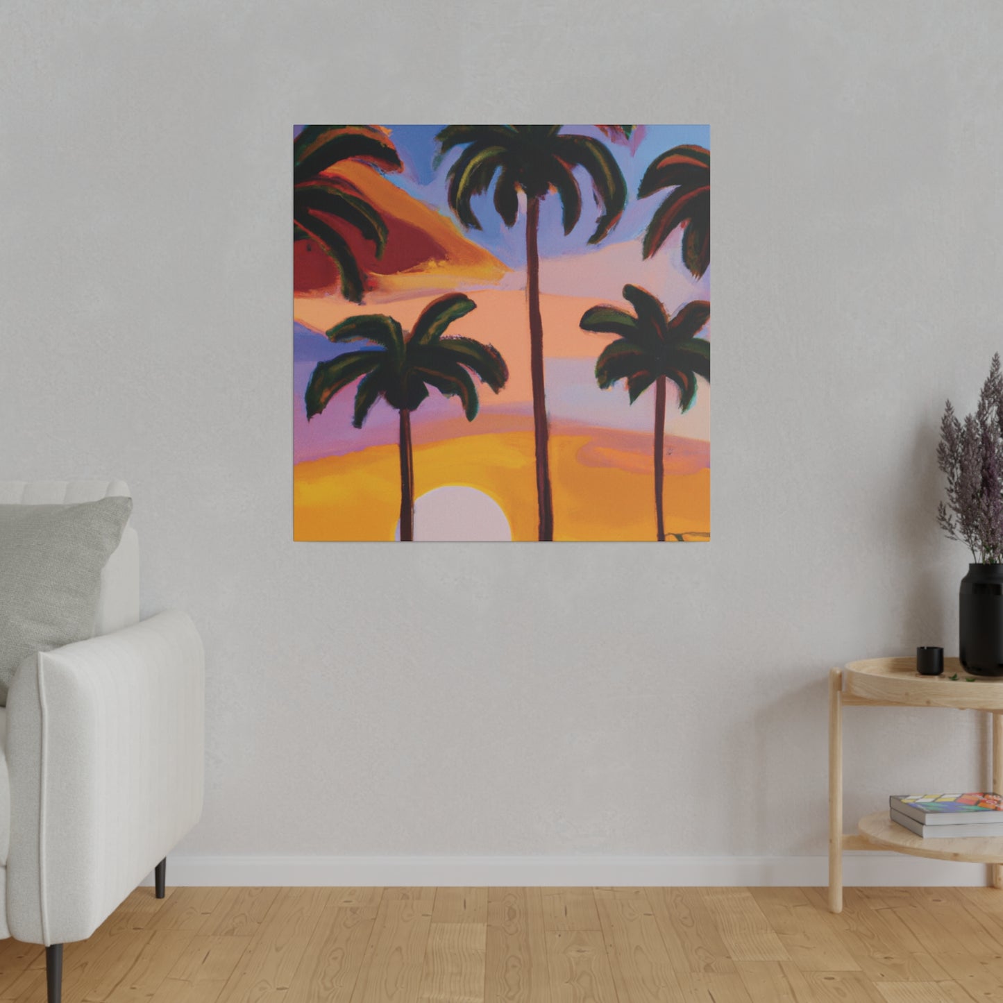 3282K - Miami Beach Sunset Painting Print | Miami | Beach | Sunset | Poster | Home Decor | Wall Art | Canvas