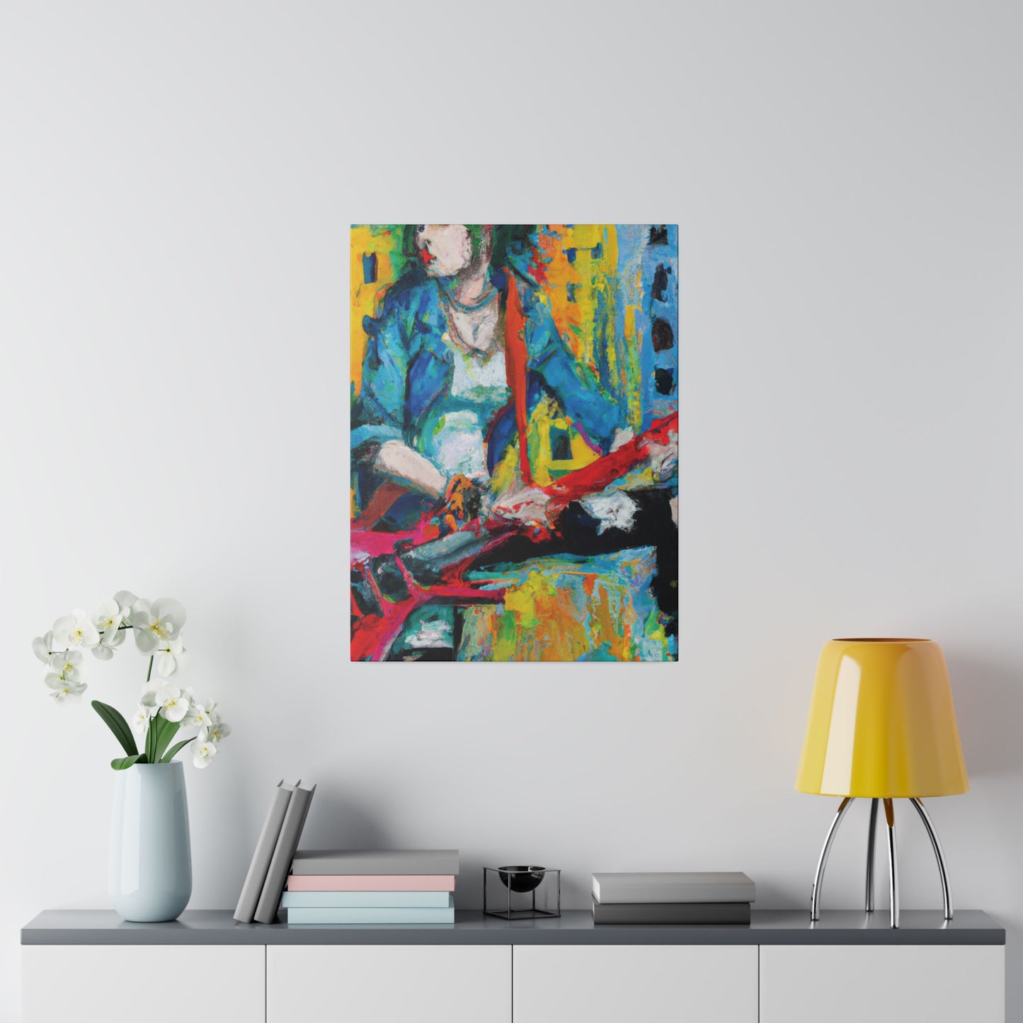 845K - Rockstar Oil Painting Style Print | Poster | Home Decor | Wall Art | Music Art | Canvas