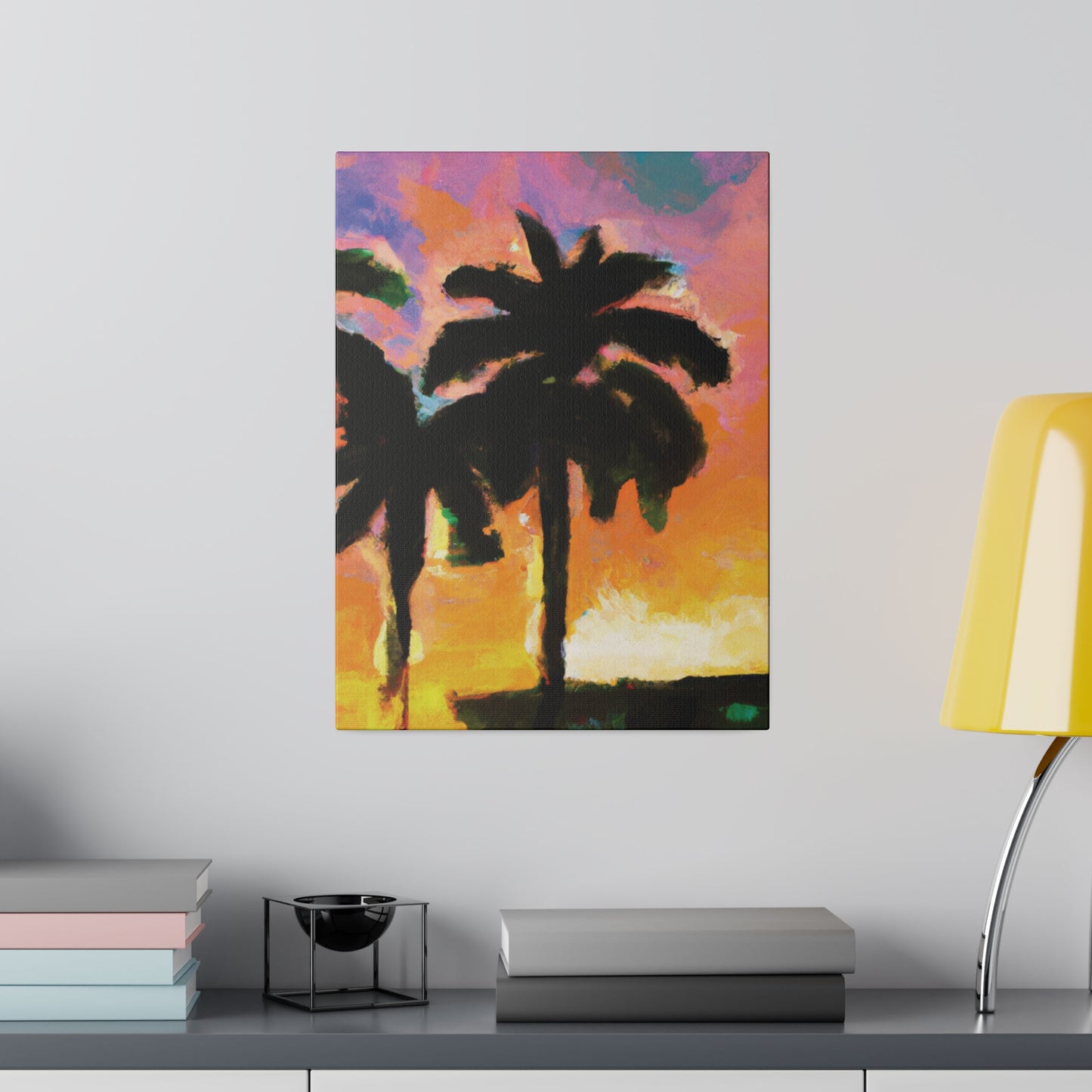 1532W - Miami Beach Sunset Painting Print | Miami | Beach | Sunset | Poster | Home Decor | Wall Art | Canvas