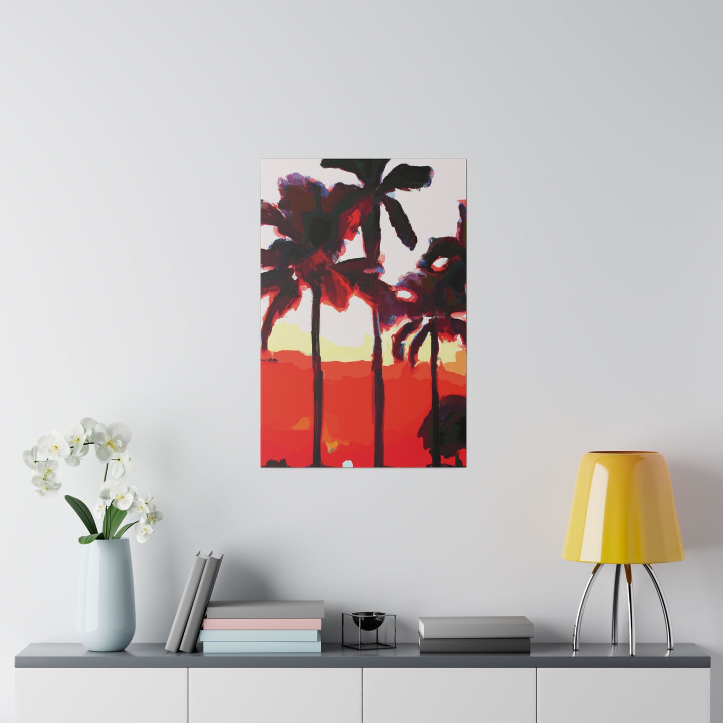 6831K - Miami Beach Sunset Painting Print | Miami | Beach | Sunset | Poster | Home Decor | Wall Art | Canvas