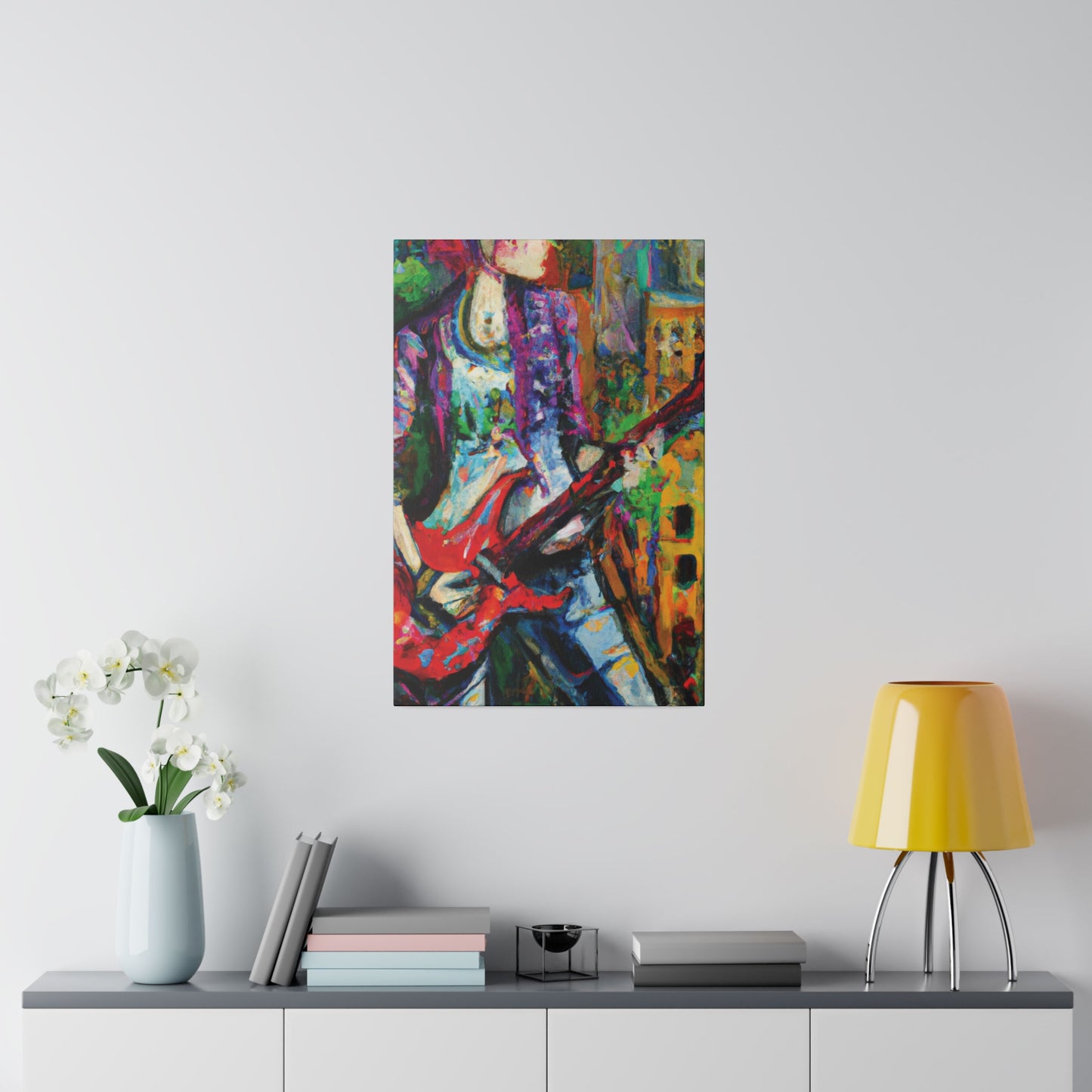 8263J - Rockstar Oil Painting Style Print | Poster | Home Decor | Wall Art | Music Art | Canvas